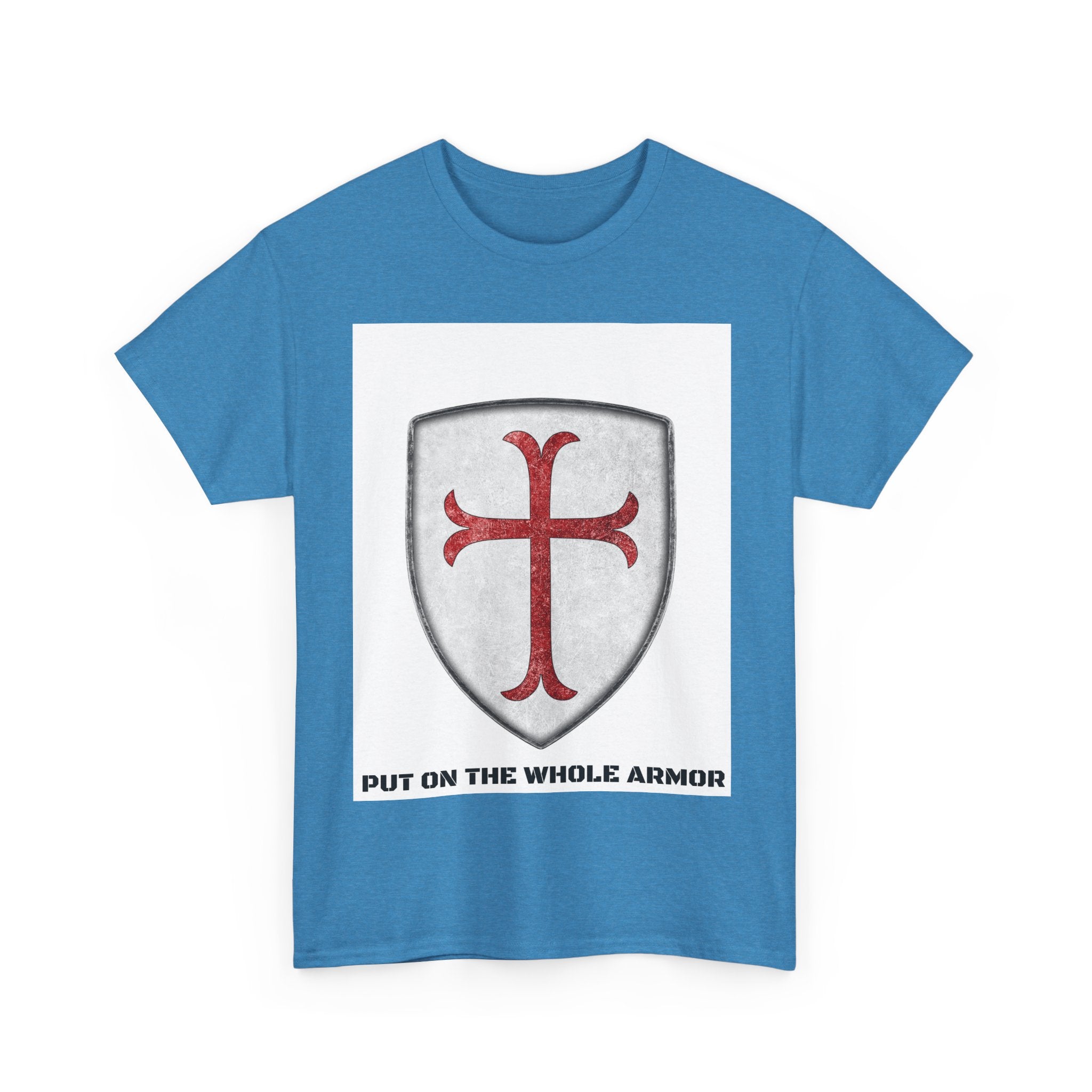 Faith-Based Unisex Tee - 'Put on the Whole Armor' Christian Shirt, Inspirational Gift, Youth & Adult Sizes, Spiritual Wear, Everyday Comfort
