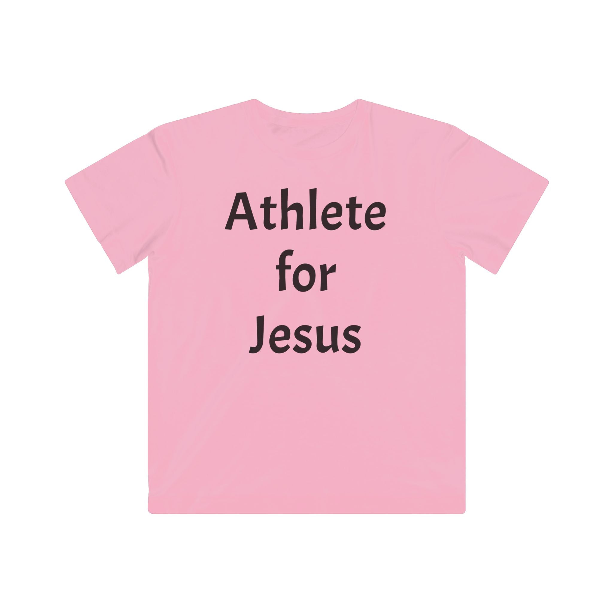 Kids Christian T-Shirt - Athlete for Jesus, Youth Tee, Faith Apparel, Religious Gift, Sportswear for Kids