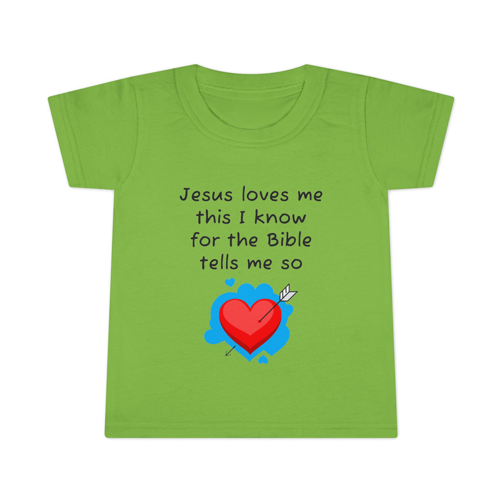 Jesus Loves Me Toddler T-Shirt, Cute Christian Kids Tee, Faith-Based Gift, Baby Baptism, Bible Verse Shirt