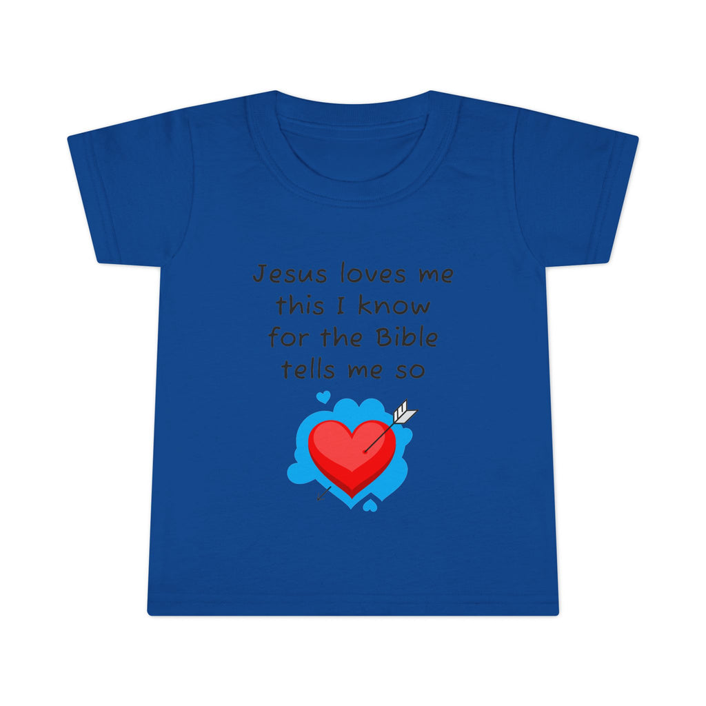Jesus Loves Me Toddler T-Shirt, Cute Christian Kids Tee, Faith-Based Gift, Baby Baptism, Bible Verse Shirt