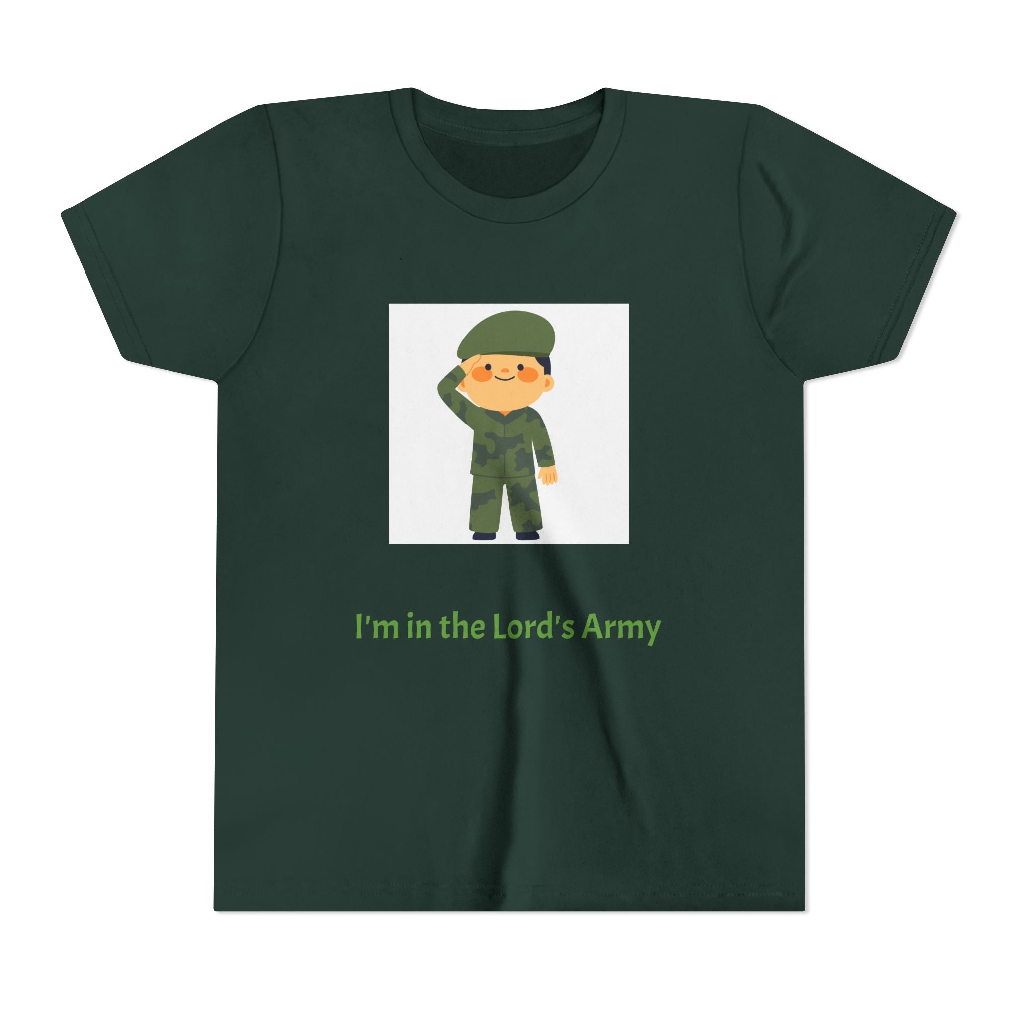 Youth Army Tee - I'm in the Lord's Army, Christian Youth Shirt, Kids Faith T-Shirt, Religious Gift, Church Camp Apparel