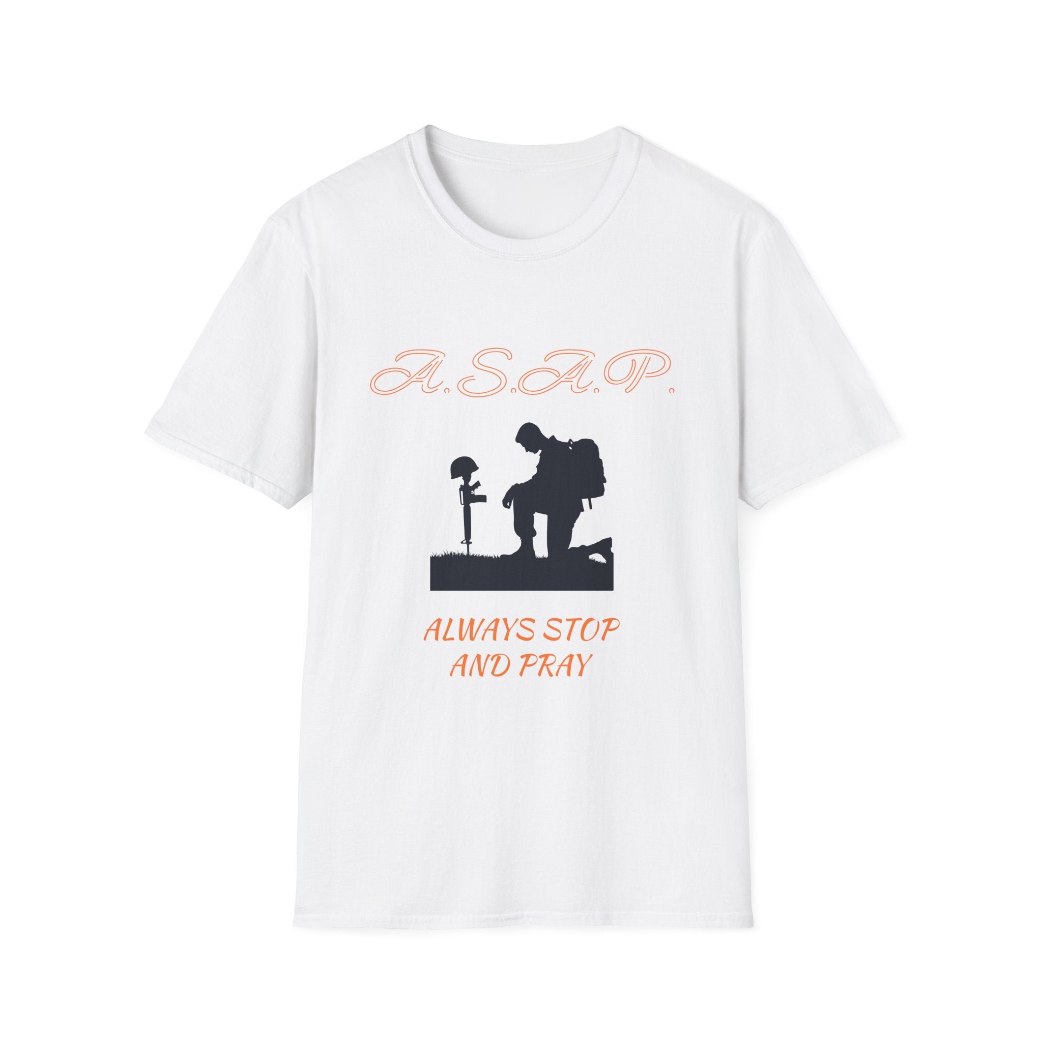 Unisex Prayer T-Shirt - Always Stop And Pray, Faith Apparel, Spiritual Gift, Inspirational Shirt, Casual Wear, Godly Reminder