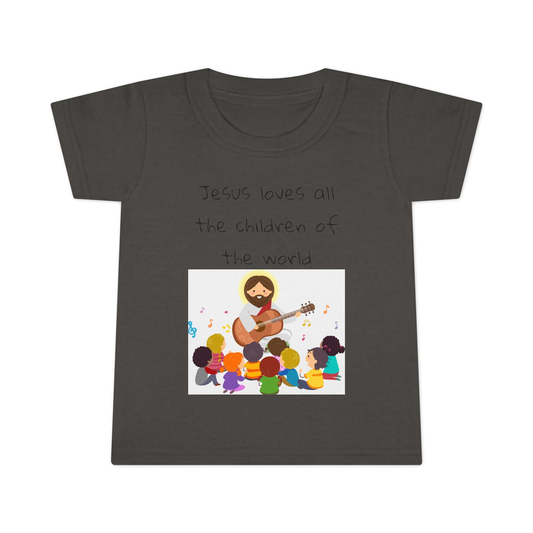 Jesus Loves All Children Toddler T-Shirt, Cute Kids Tee, Religious Gift, Christian Apparel, Baby Shower Gift, Faith-Based Toddler Top
