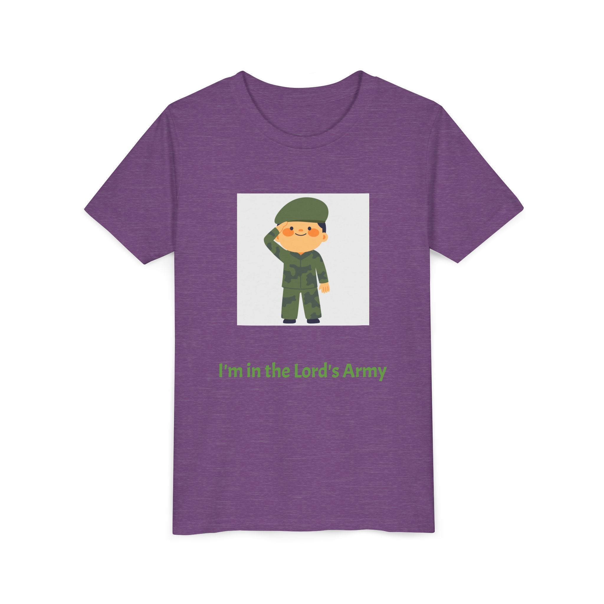 Youth Army Tee - I'm in the Lord's Army, Christian Youth Shirt, Kids Faith T-Shirt, Religious Gift, Church Camp Apparel