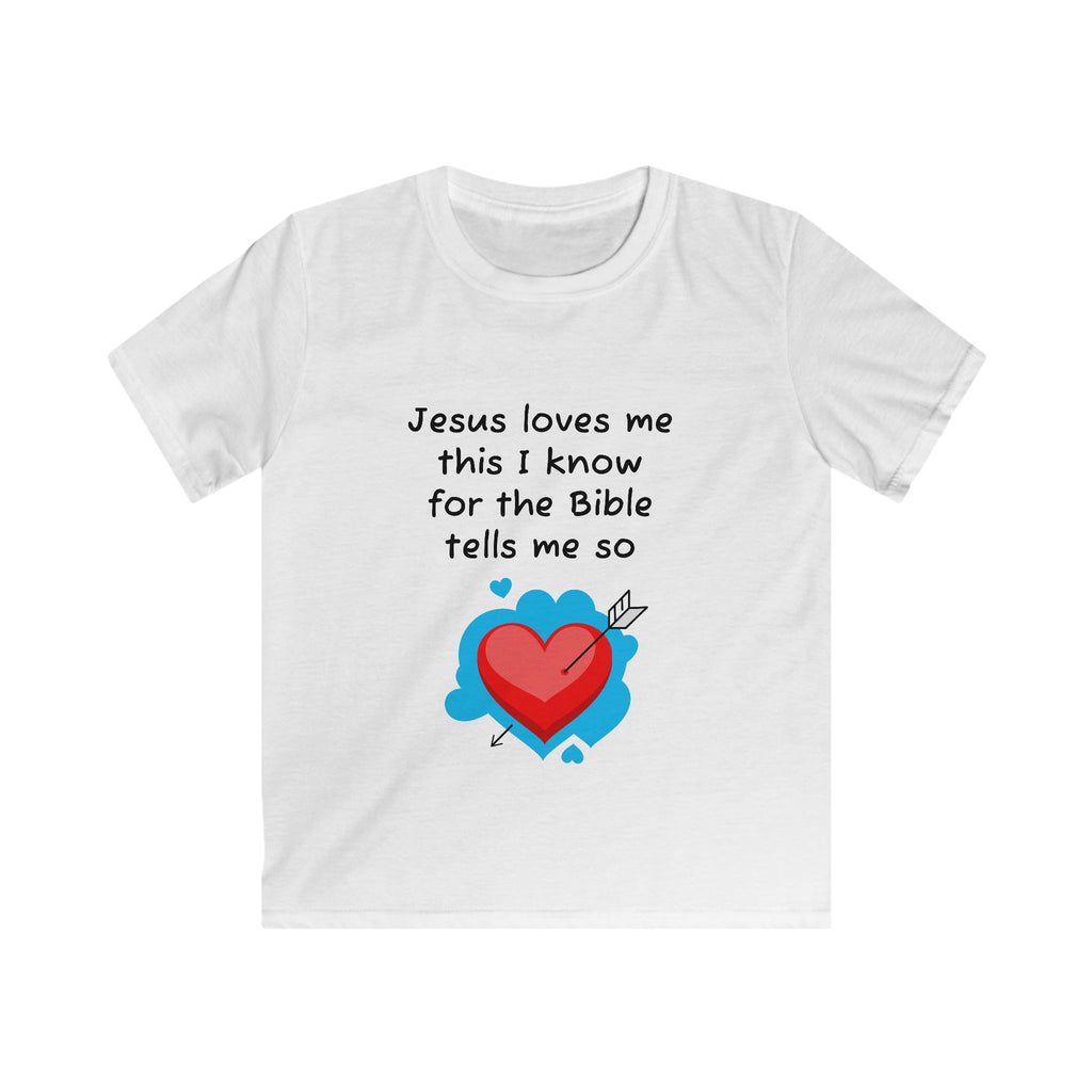 Jesus Loves Me Kids Tee, Uplifting Christian Shirt for Children, Bible Verse Apparel, Faith-Based Gift for Kids, Religious T-Shirt