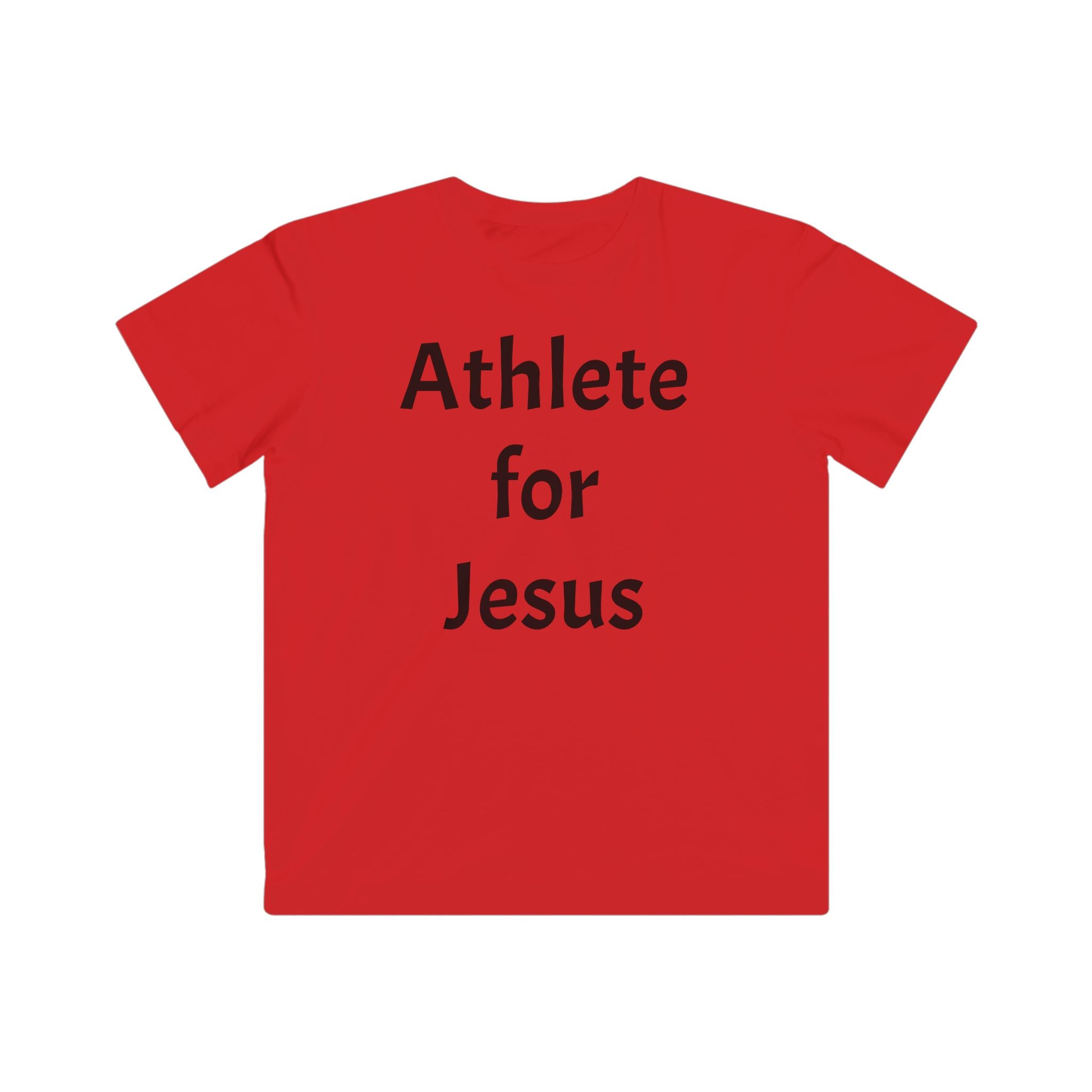 Kids Christian T-Shirt - Athlete for Jesus, Youth Tee, Faith Apparel, Religious Gift, Sportswear for Kids