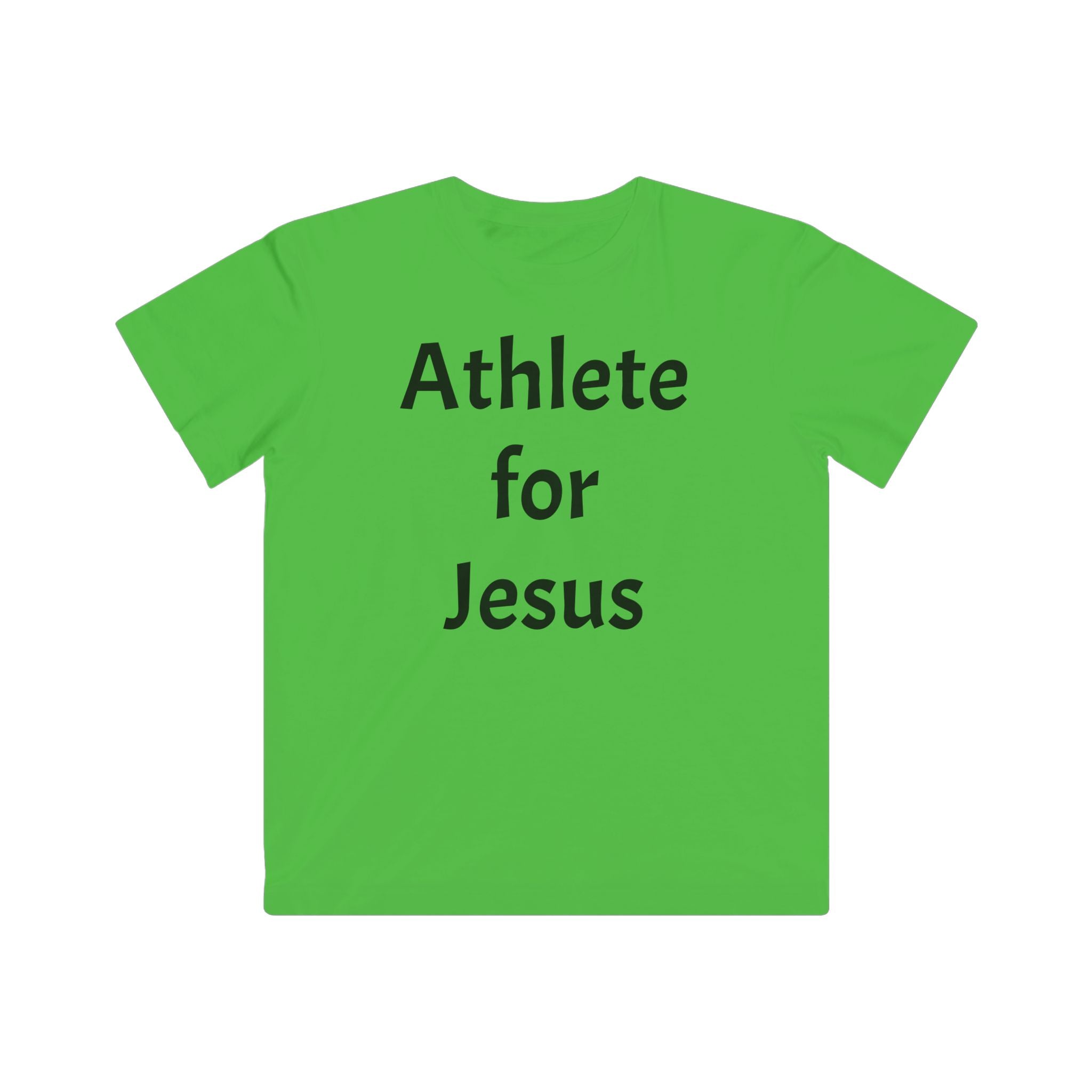 Kids Christian T-Shirt - Athlete for Jesus, Youth Tee, Faith Apparel, Religious Gift, Sportswear for Kids