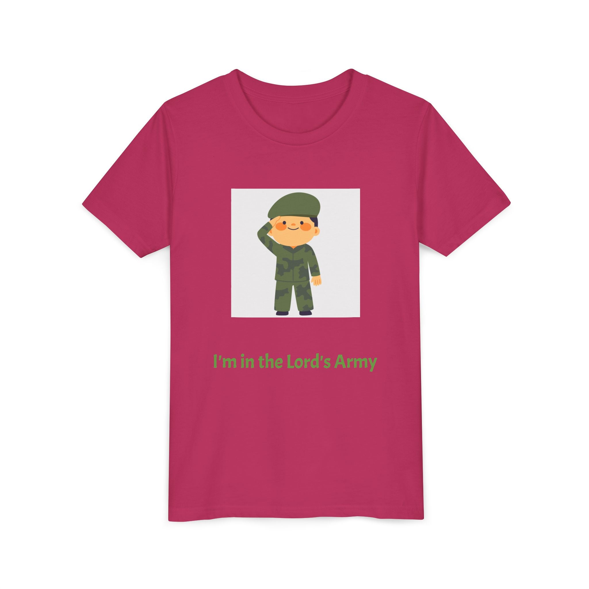 Youth Army Tee - I'm in the Lord's Army, Christian Youth Shirt, Kids Faith T-Shirt, Religious Gift, Church Camp Apparel