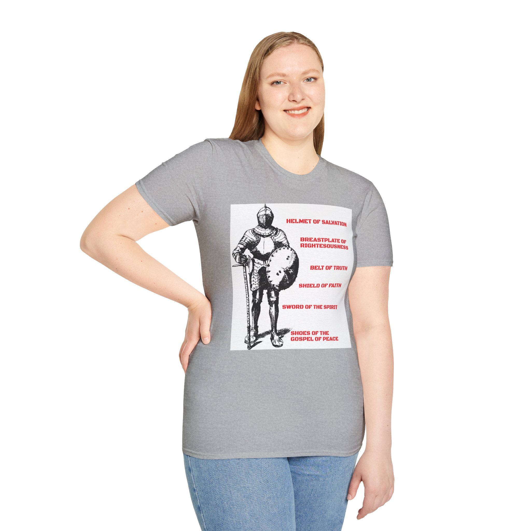Christian Armor Unisex Softstyle T-Shirt, Inspirational Tee, Faith-Based Apparel, Perfect Gift for Believers, Church Events, Spiritual [...]