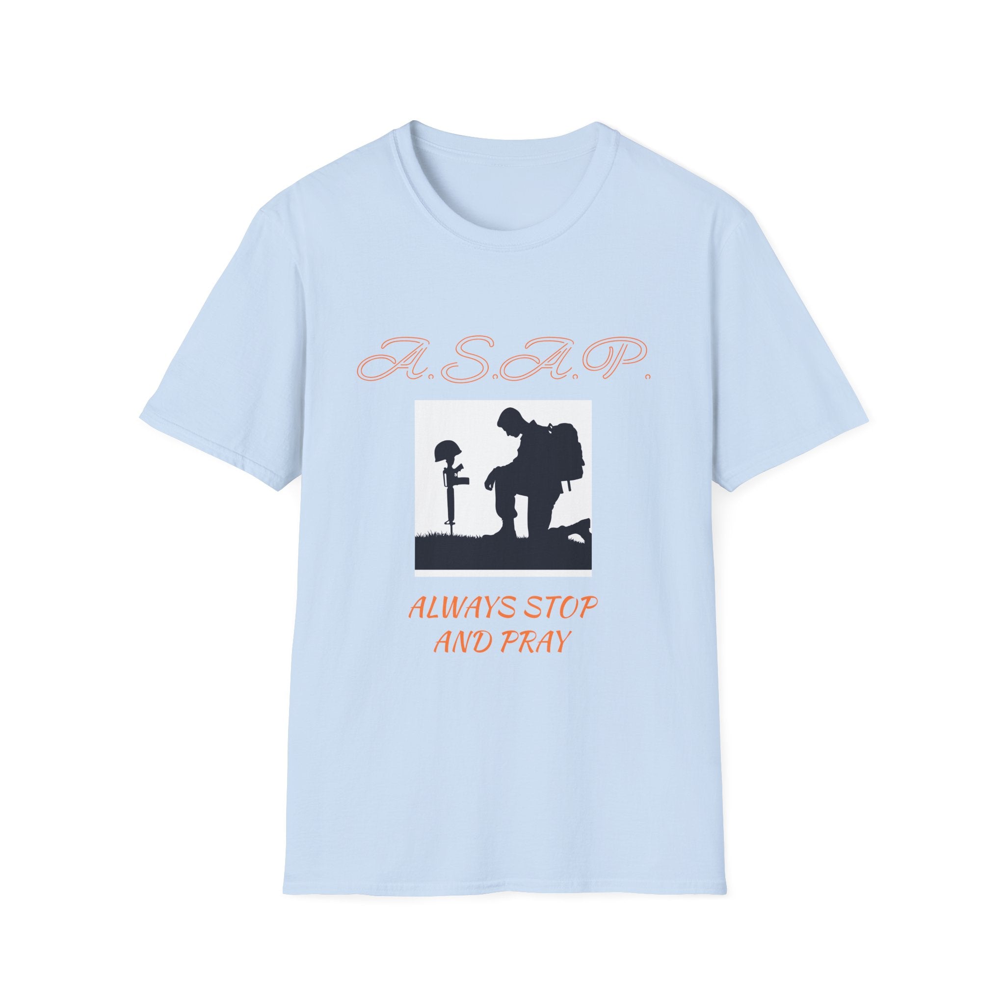 Unisex Prayer T-Shirt - Always Stop And Pray, Faith Apparel, Spiritual Gift, Inspirational Shirt, Casual Wear, Godly Reminder