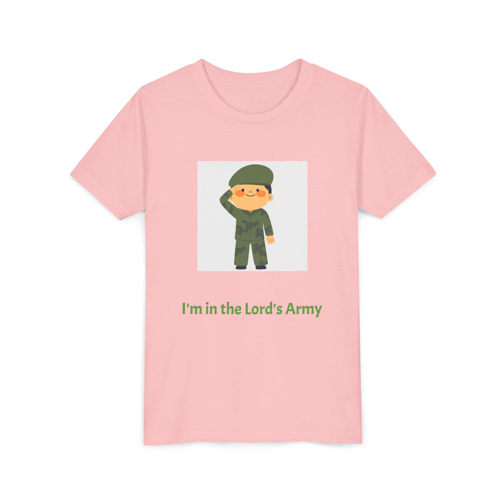 Youth Army Tee - I'm in the Lord's Army, Christian Youth Shirt, Kids Faith T-Shirt, Religious Gift, Church Camp Apparel