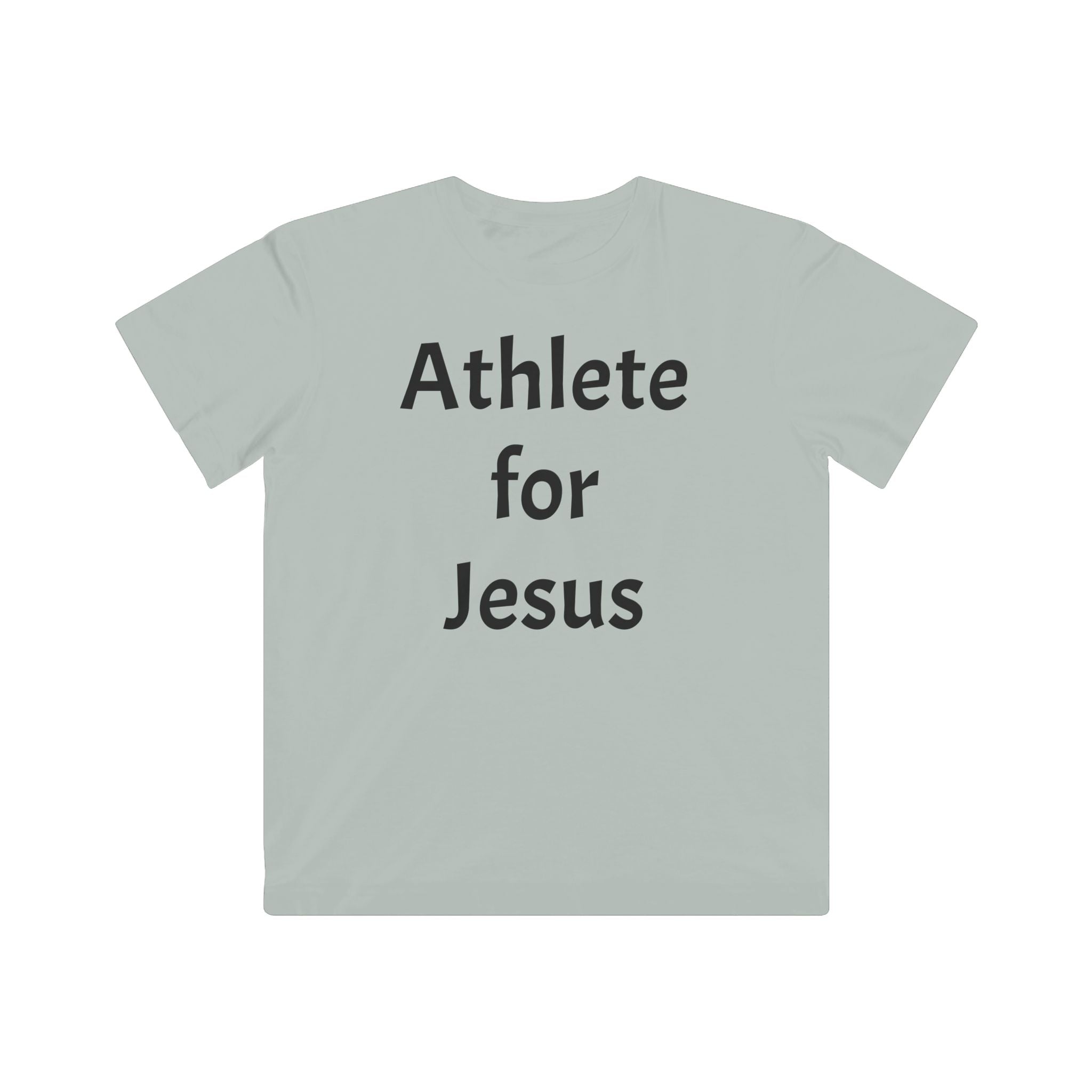 Kids Christian T-Shirt - Athlete for Jesus, Youth Tee, Faith Apparel, Religious Gift, Sportswear for Kids