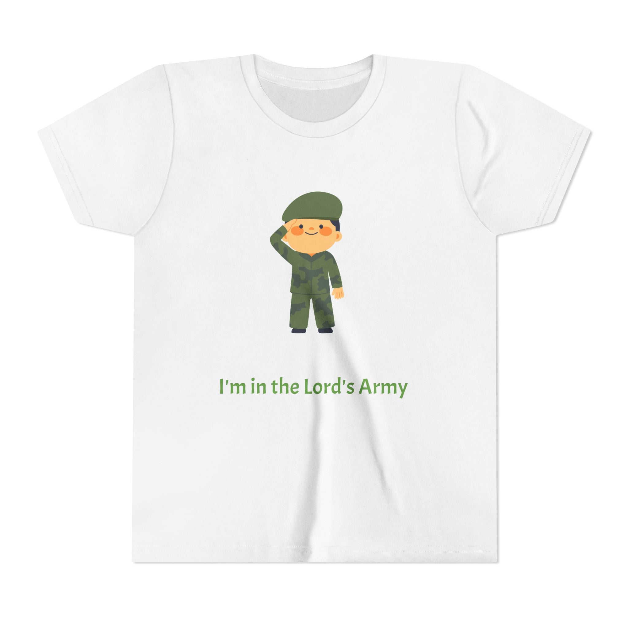 Youth Army Tee - I'm in the Lord's Army, Christian Youth Shirt, Kids Faith T-Shirt, Religious Gift, Church Camp Apparel