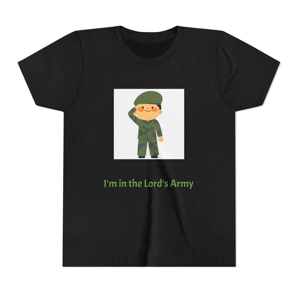 Youth Army Tee - I'm in the Lord's Army, Christian Youth Shirt, Kids Faith T-Shirt, Religious Gift, Church Camp Apparel