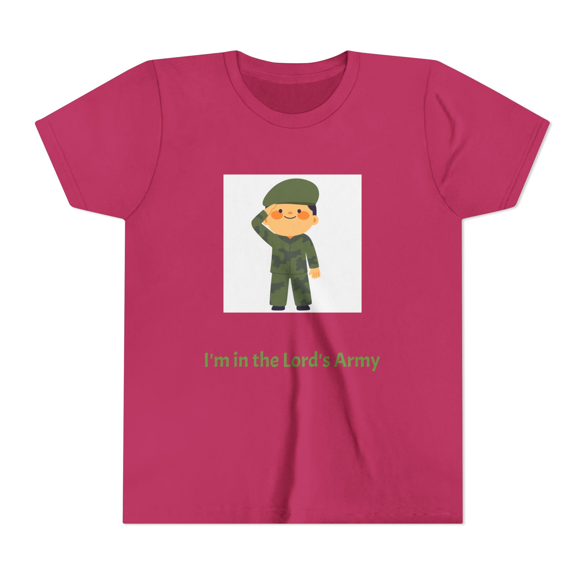 Youth Army Tee - I'm in the Lord's Army, Christian Youth Shirt, Kids Faith T-Shirt, Religious Gift, Church Camp Apparel