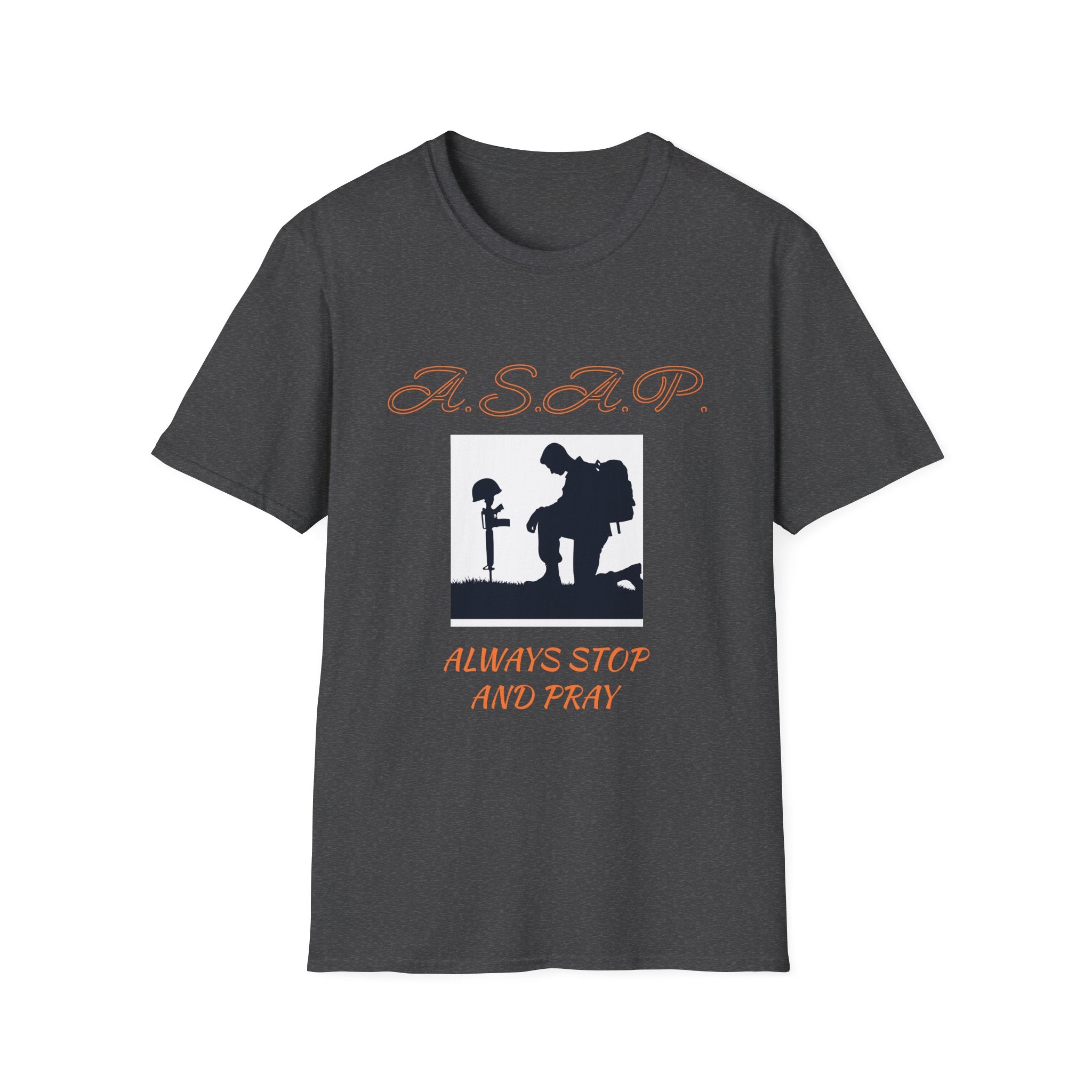 Unisex Prayer T-Shirt - Always Stop And Pray, Faith Apparel, Spiritual Gift, Inspirational Shirt, Casual Wear, Godly Reminder
