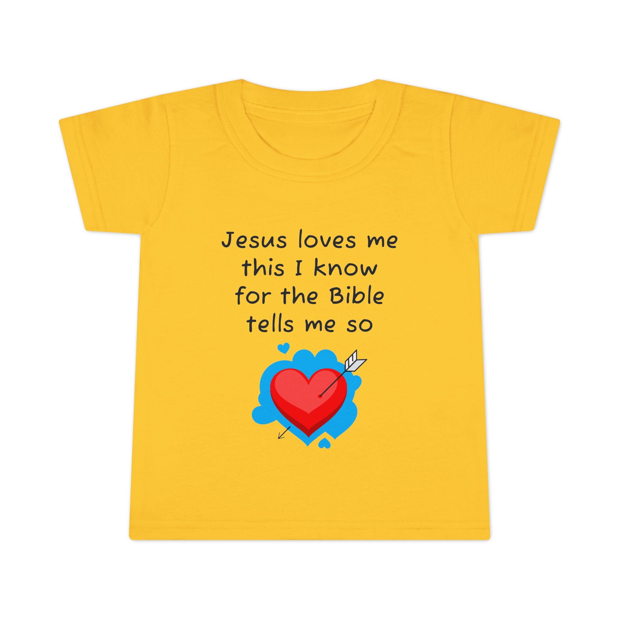 Jesus Loves Me Toddler T-Shirt, Cute Christian Kids Tee, Faith-Based Gift, Baby Baptism, Bible Verse Shirt