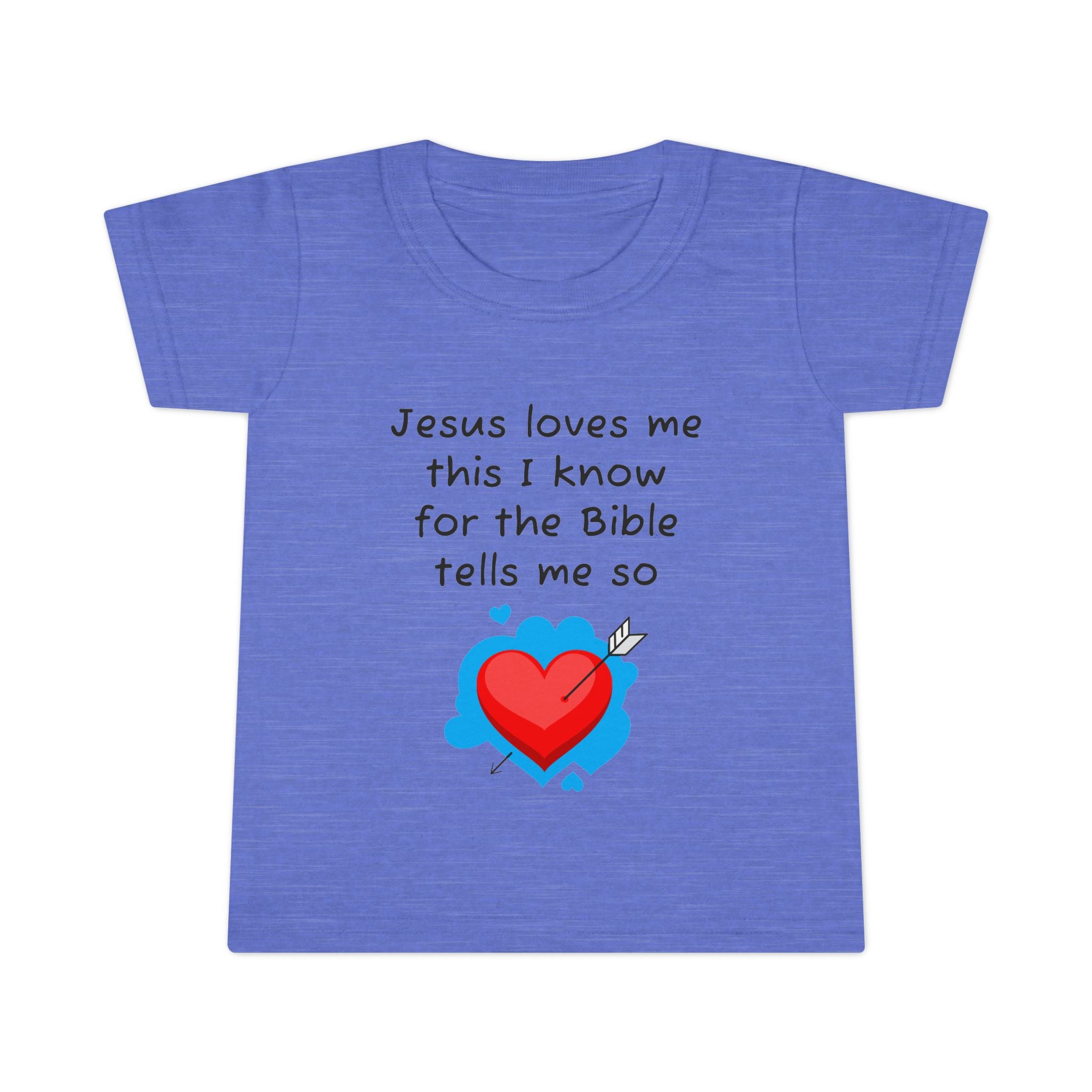 Jesus Loves Me Toddler T-Shirt, Cute Christian Kids Tee, Faith-Based Gift, Baby Baptism, Bible Verse Shirt