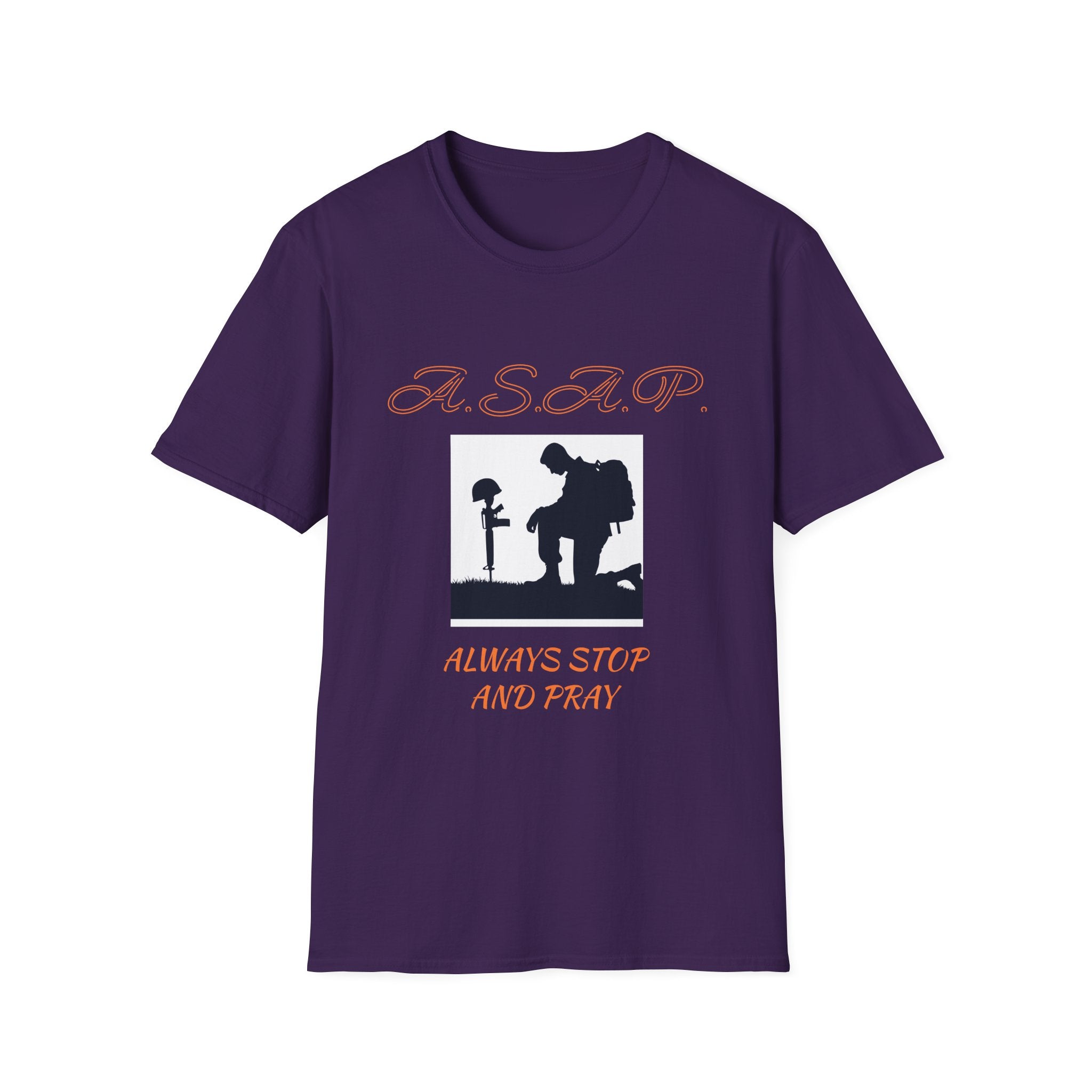 Unisex Prayer T-Shirt - Always Stop And Pray, Faith Apparel, Spiritual Gift, Inspirational Shirt, Casual Wear, Godly Reminder