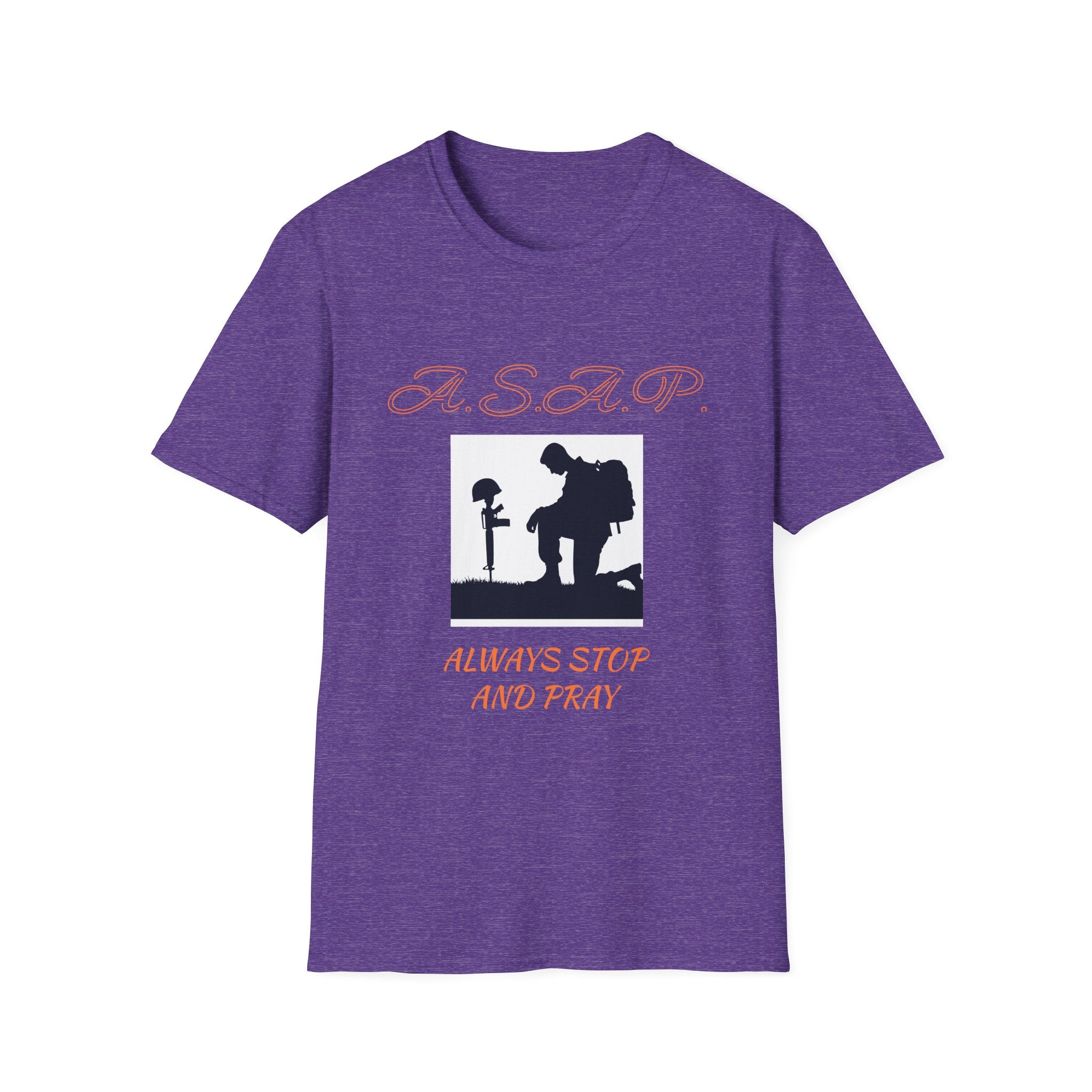 Unisex Prayer T-Shirt - Always Stop And Pray, Faith Apparel, Spiritual Gift, Inspirational Shirt, Casual Wear, Godly Reminder