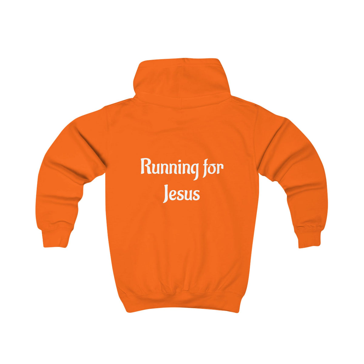 Bright Kids Hoodie with 'Running for Jesus' Print, Perfect for Daily Wear, Church Events, and Family Outings, Ideal Gift for Kids