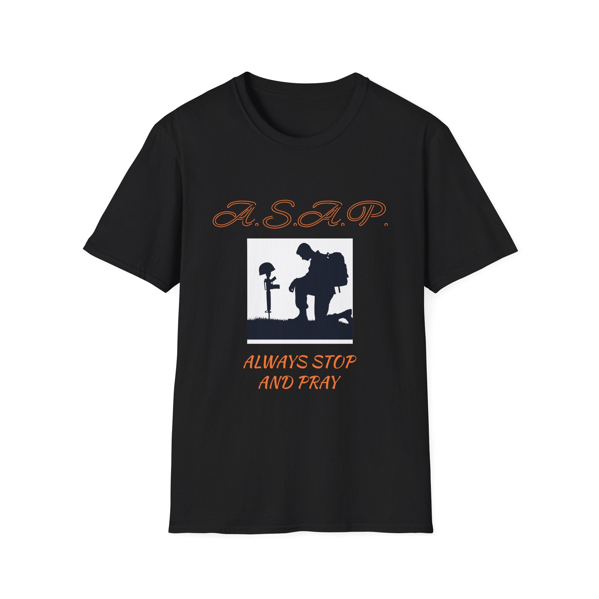 Unisex Prayer T-Shirt - Always Stop And Pray, Faith Apparel, Spiritual Gift, Inspirational Shirt, Casual Wear, Godly Reminder