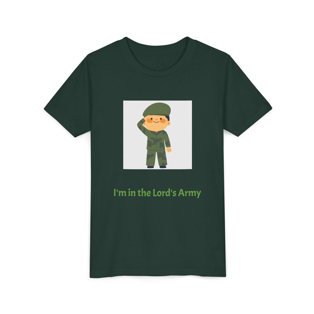 Youth Army Tee - I'm in the Lord's Army, Christian Youth Shirt, Kids Faith T-Shirt, Religious Gift, Church Camp Apparel