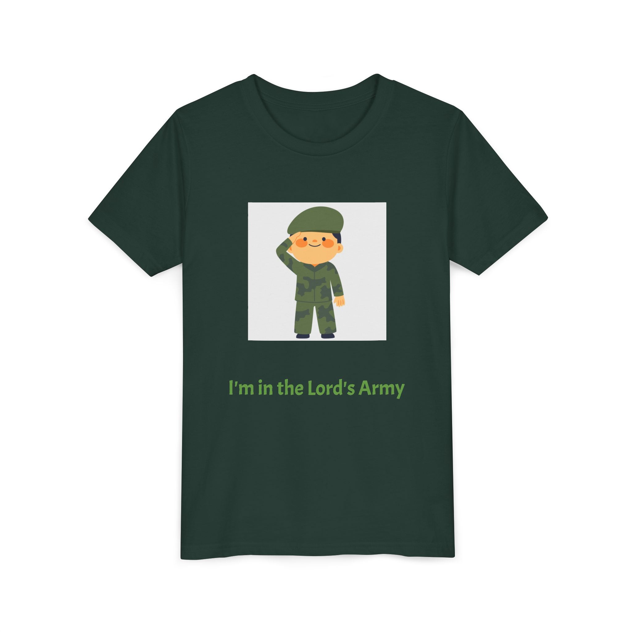 Youth Army Tee - I'm in the Lord's Army, Christian Youth Shirt, Kids Faith T-Shirt, Religious Gift, Church Camp Apparel