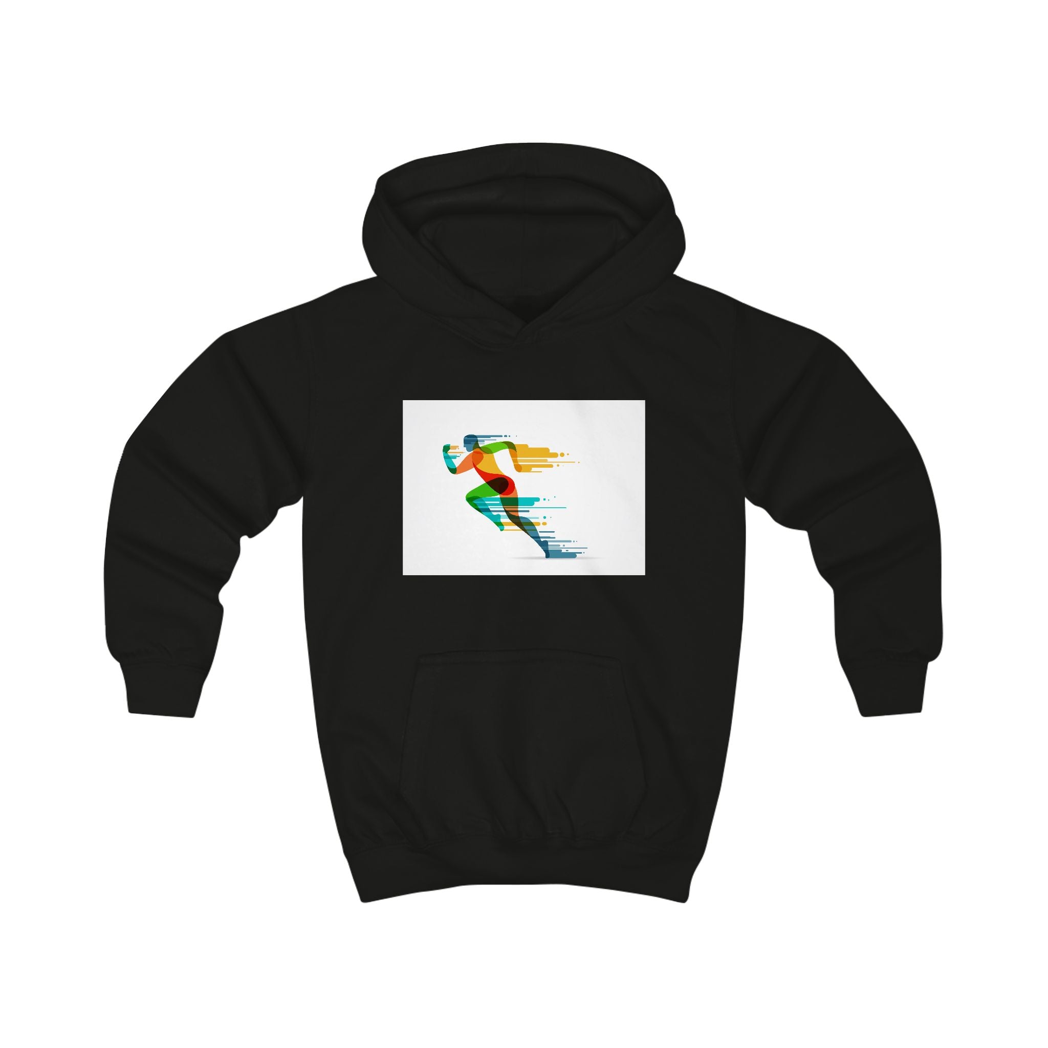 Bright Kids Hoodie with 'Running for Jesus' Print, Perfect for Daily Wear, Church Events, and Family Outings, Ideal Gift for Kids