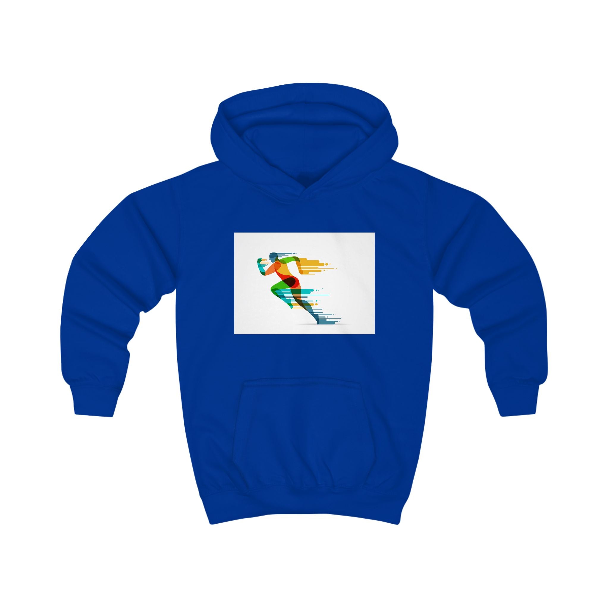 Bright Kids Hoodie with 'Running for Jesus' Print, Perfect for Daily Wear, Church Events, and Family Outings, Ideal Gift for Kids