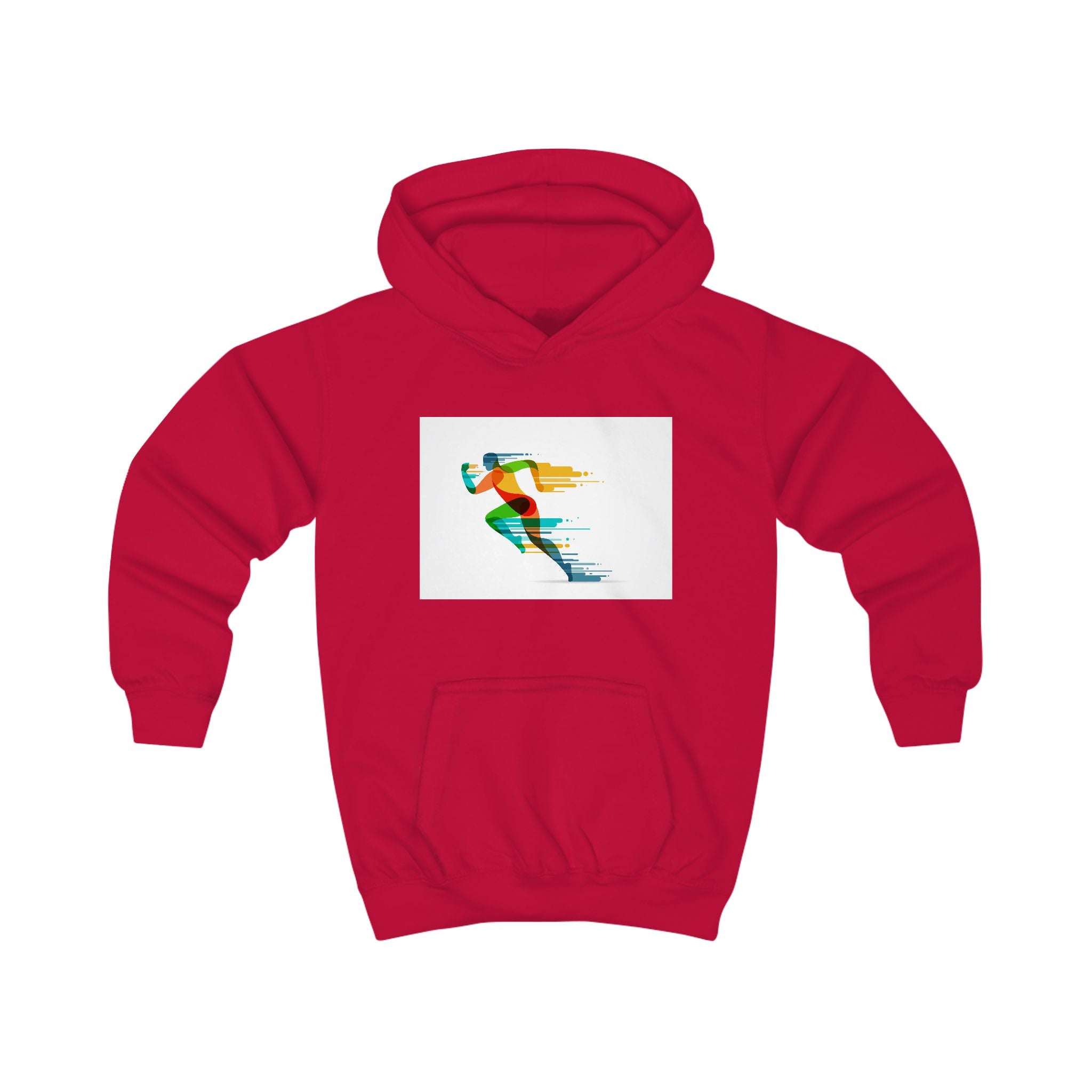 Bright Kids Hoodie with 'Running for Jesus' Print, Perfect for Daily Wear, Church Events, and Family Outings, Ideal Gift for Kids