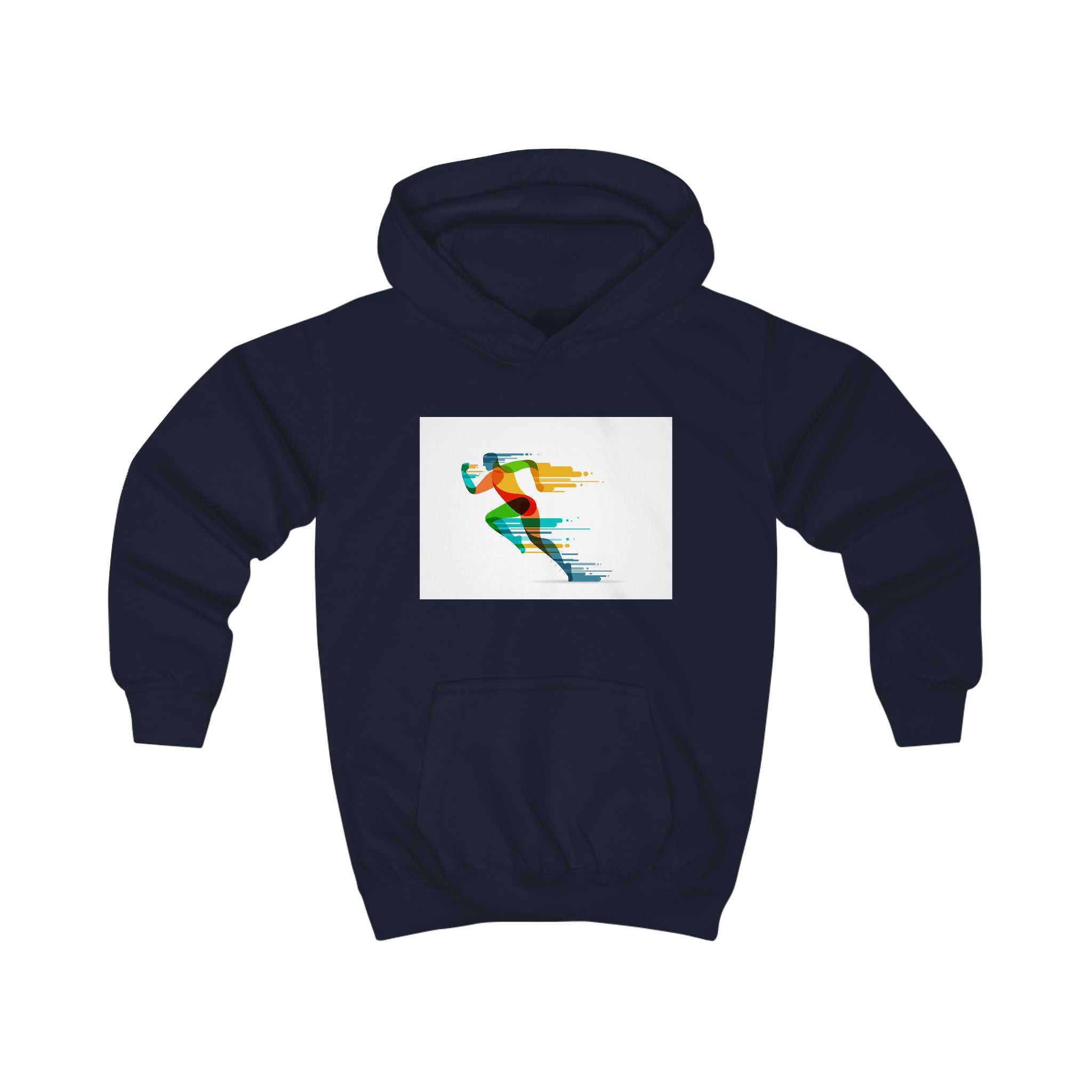Bright Kids Hoodie with 'Running for Jesus' Print, Perfect for Daily Wear, Church Events, and Family Outings, Ideal Gift for Kids