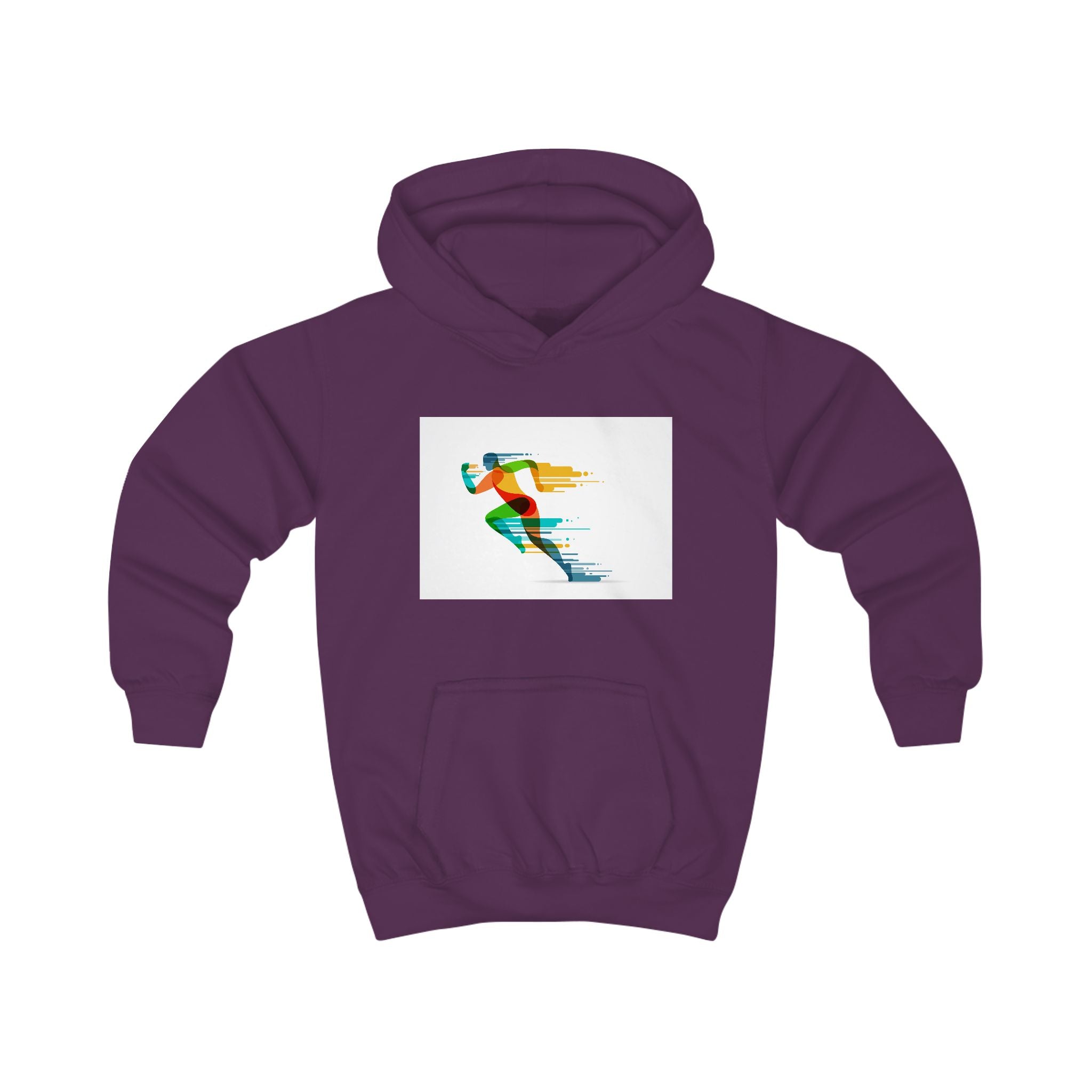 Bright Kids Hoodie with 'Running for Jesus' Print, Perfect for Daily Wear, Church Events, and Family Outings, Ideal Gift for Kids