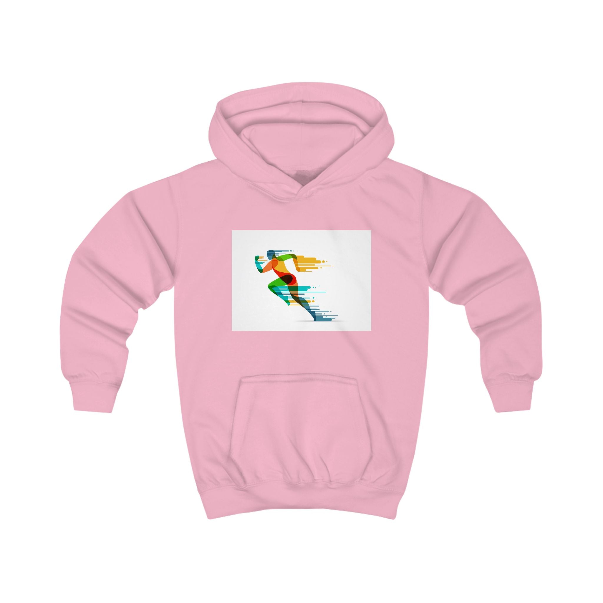 Bright Kids Hoodie with 'Running for Jesus' Print, Perfect for Daily Wear, Church Events, and Family Outings, Ideal Gift for Kids