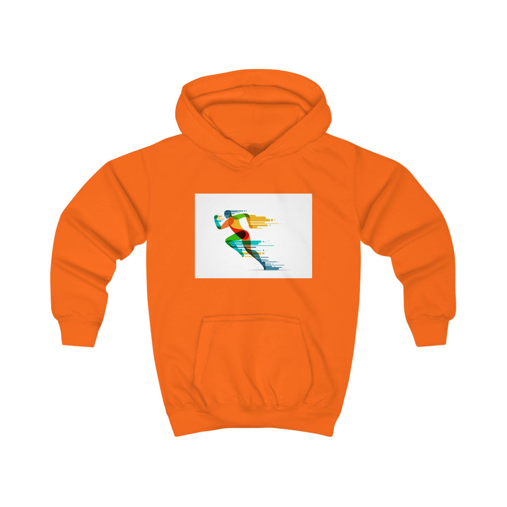 Bright Kids Hoodie with 'Running for Jesus' Print, Perfect for Daily Wear, Church Events, and Family Outings, Ideal Gift for Kids