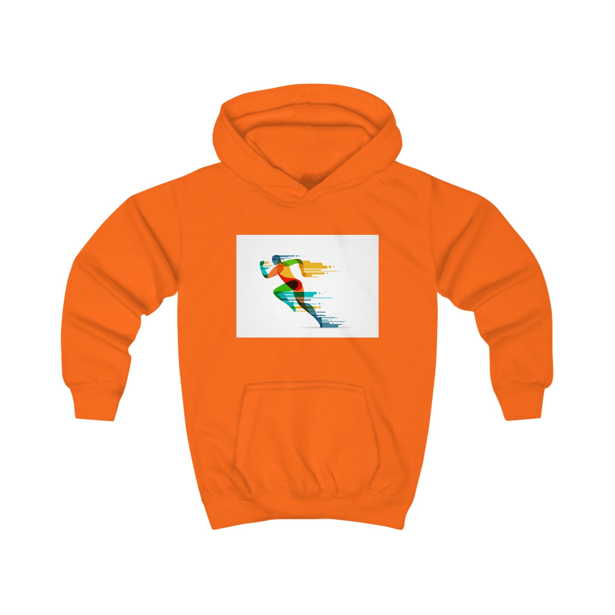 Bright Kids Hoodie with 'Running for Jesus' Print, Perfect for Daily Wear, Church Events, and Family Outings, Ideal Gift for Kids