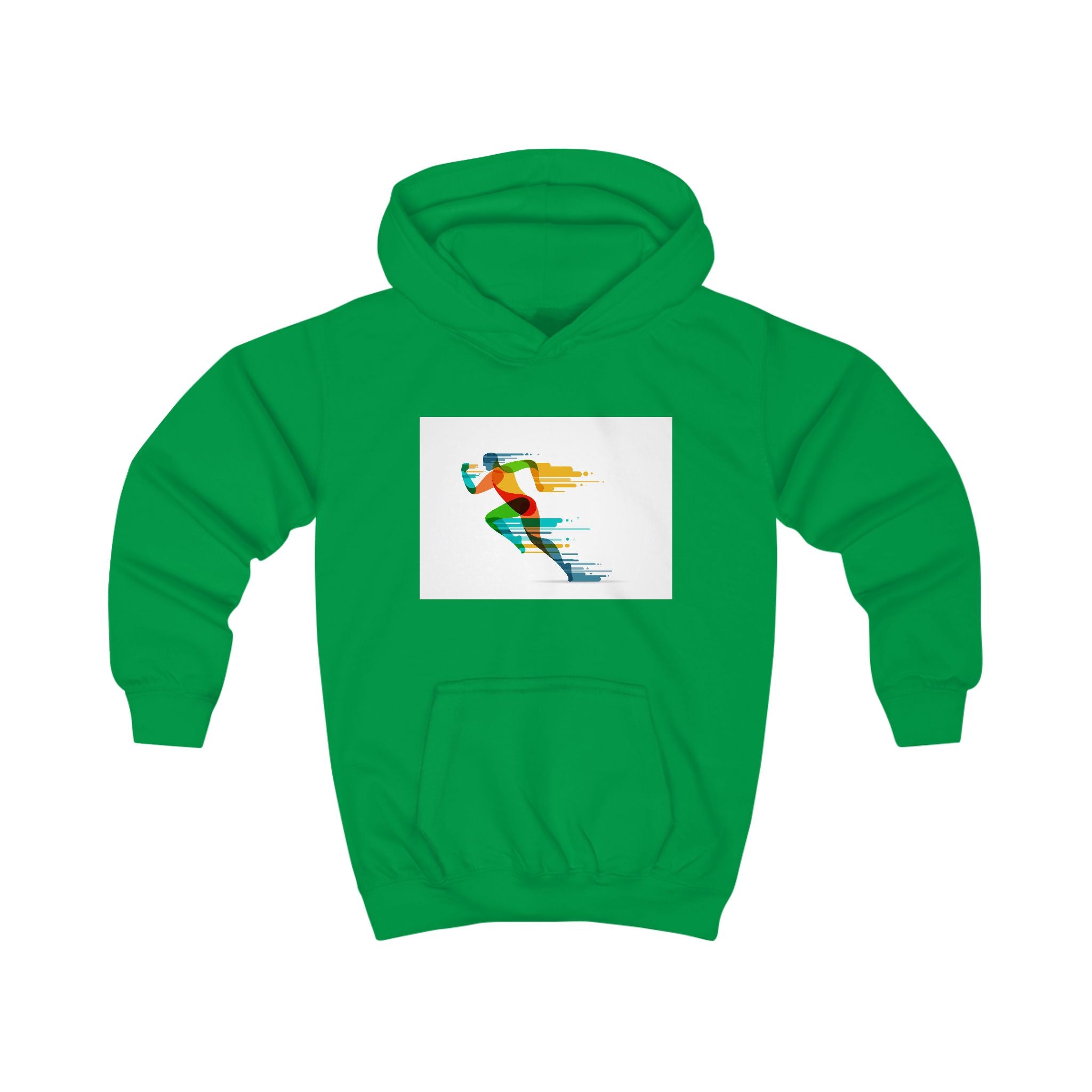 Bright Kids Hoodie with 'Running for Jesus' Print, Perfect for Daily Wear, Church Events, and Family Outings, Ideal Gift for Kids