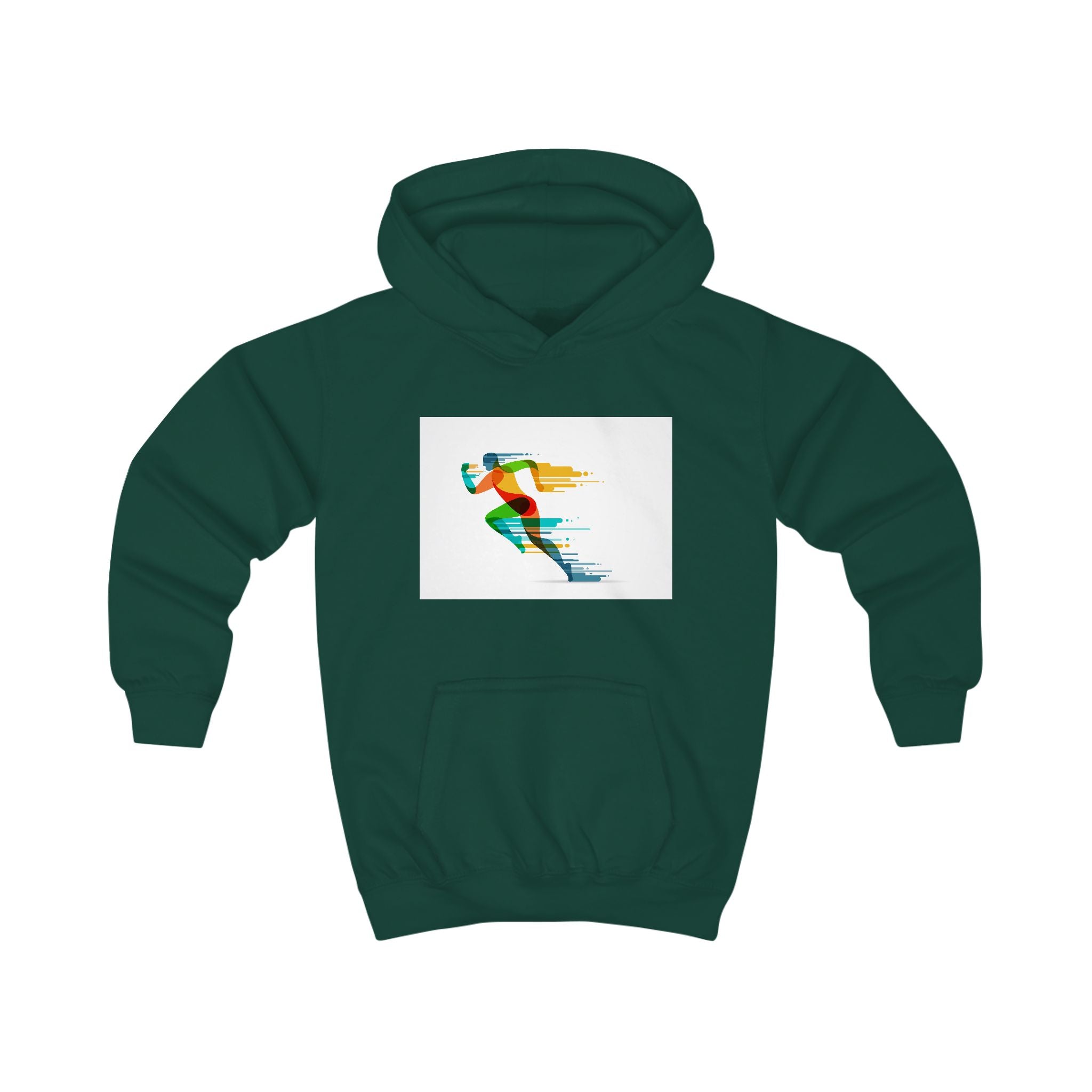 Bright Kids Hoodie with 'Running for Jesus' Print, Perfect for Daily Wear, Church Events, and Family Outings, Ideal Gift for Kids