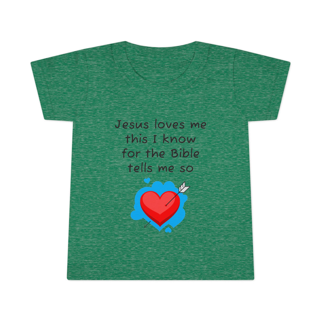 Jesus Loves Me Toddler T-Shirt, Cute Christian Kids Tee, Faith-Based Gift, Baby Baptism, Bible Verse Shirt