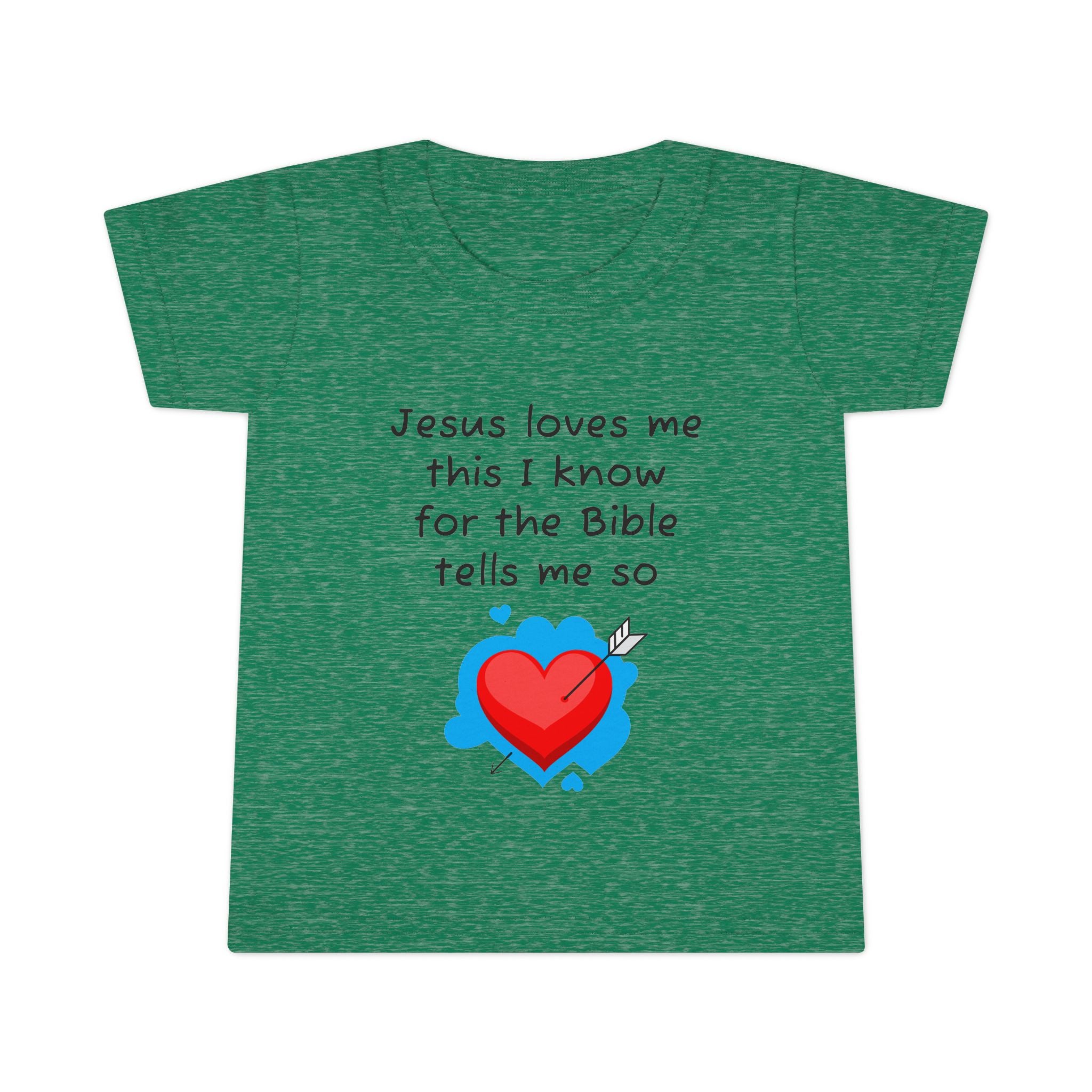 Jesus Loves Me Toddler T-Shirt, Cute Christian Kids Tee, Faith-Based Gift, Baby Baptism, Bible Verse Shirt
