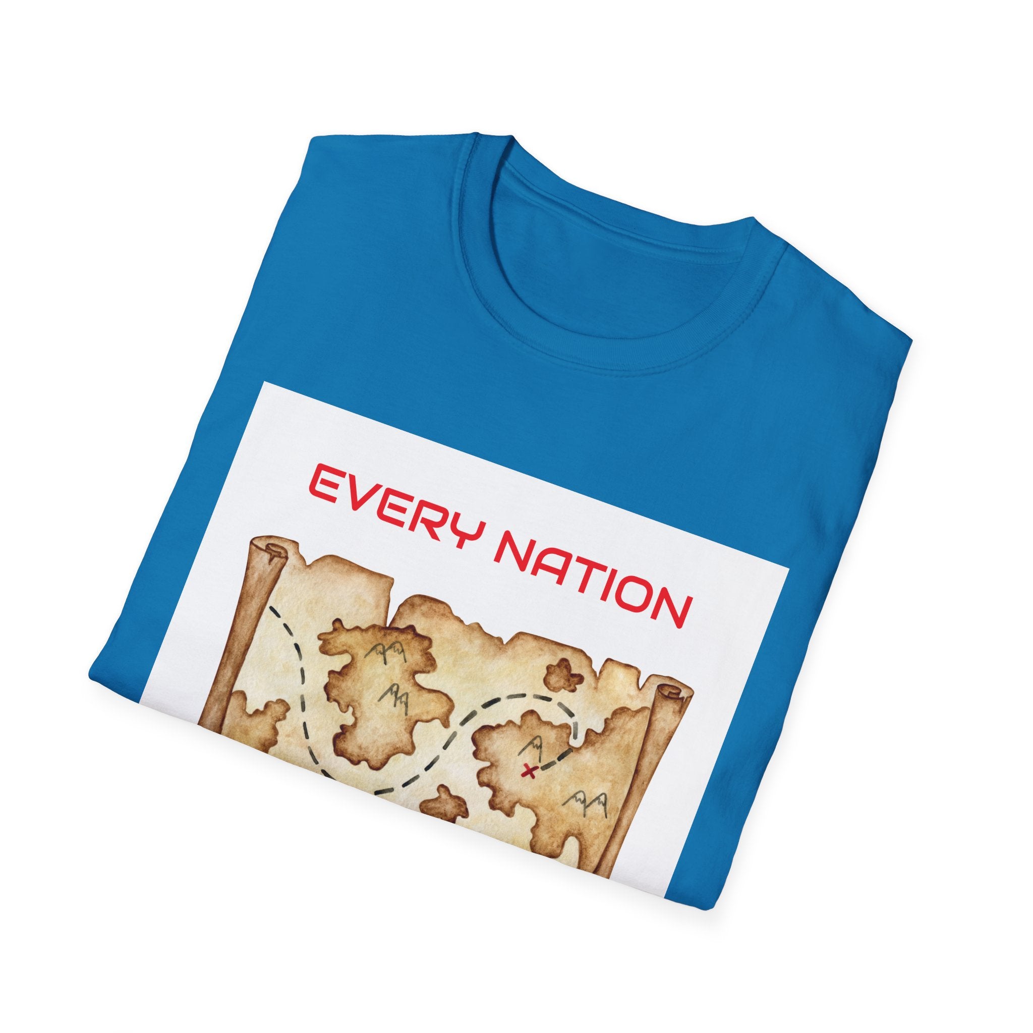 Every Nation Unisex Softstyle T-Shirt, Inspirational Tee, Faith-Based Apparel, Christian Gift, Scripture Shirt