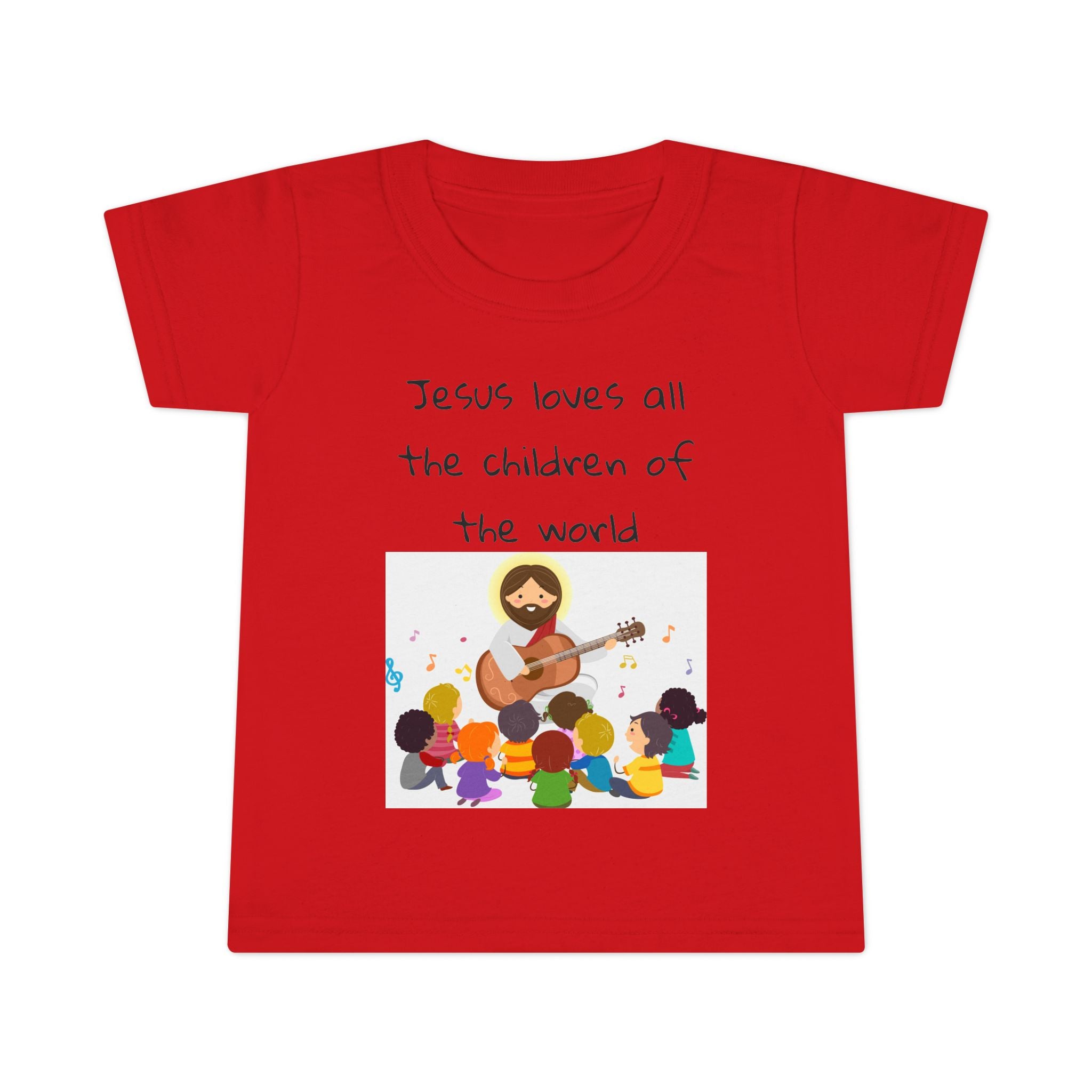 Jesus Loves All Children Toddler T-Shirt, Cute Kids Tee, Religious Gift, Christian Apparel, Baby Shower Gift, Faith-Based Toddler Top