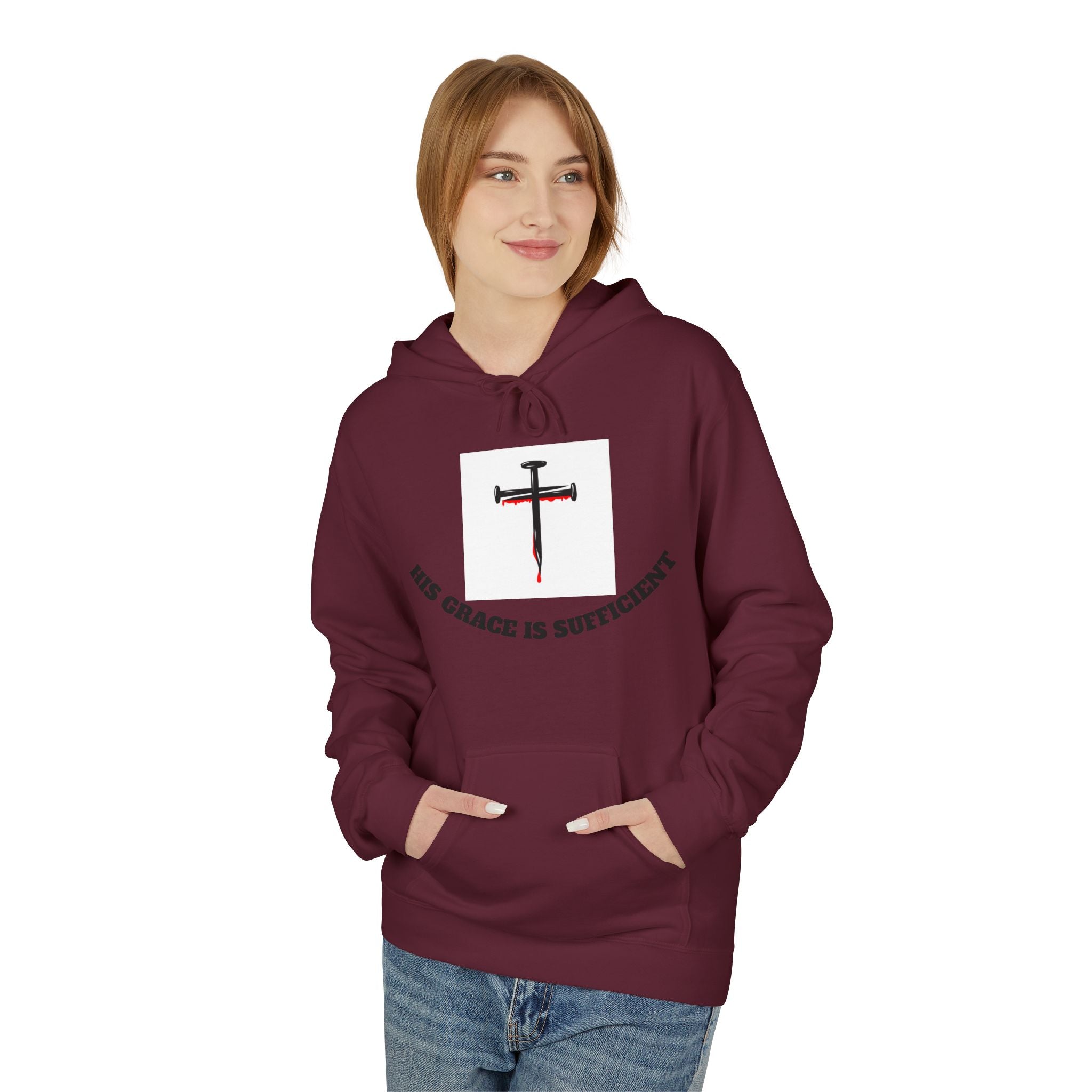 Inspirational Faith Hoodie, Unisex Warm Fleece Sweatshirt, Christian Apparel, Gift for Believers, Cozy Everyday Wear