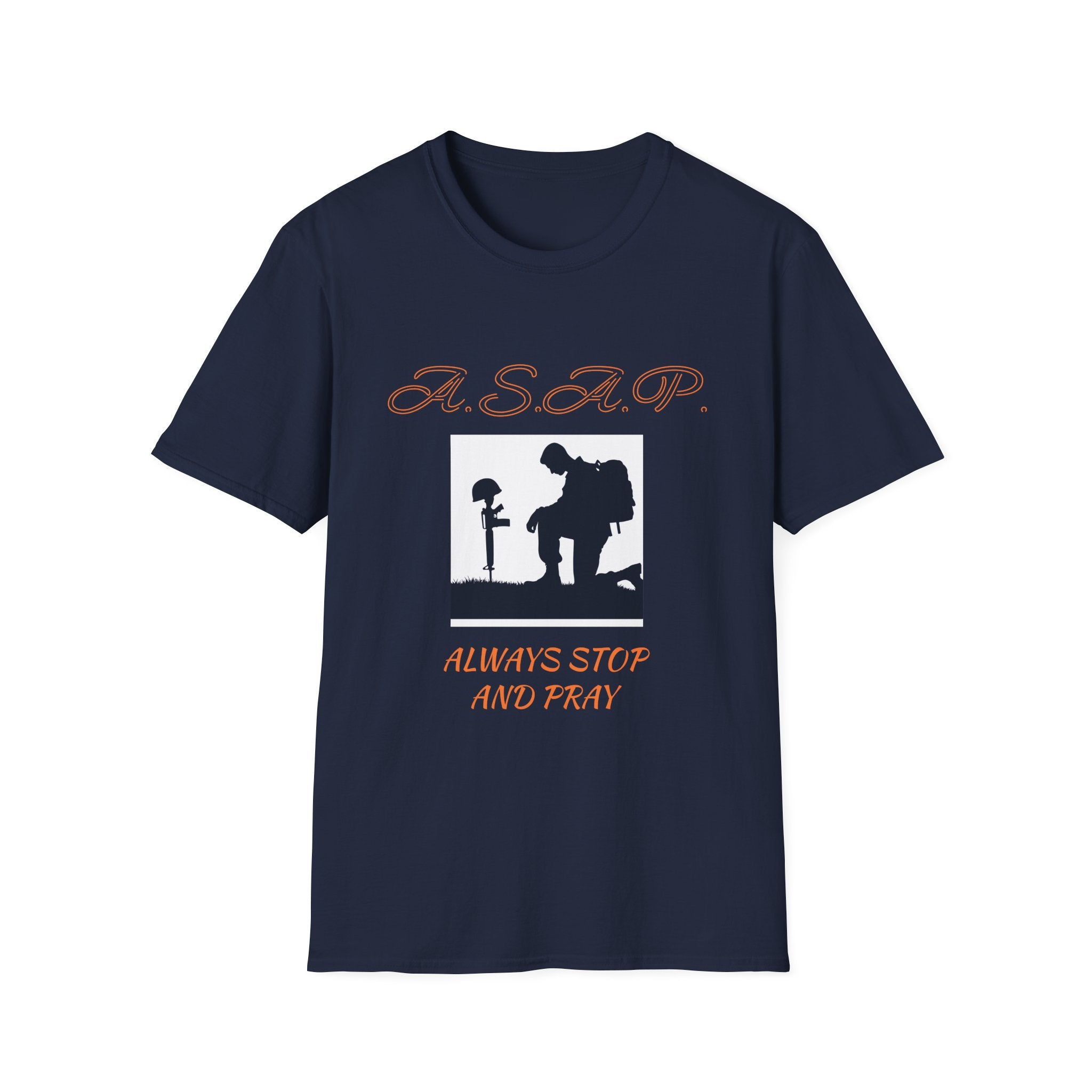 Unisex Prayer T-Shirt - Always Stop And Pray, Faith Apparel, Spiritual Gift, Inspirational Shirt, Casual Wear, Godly Reminder
