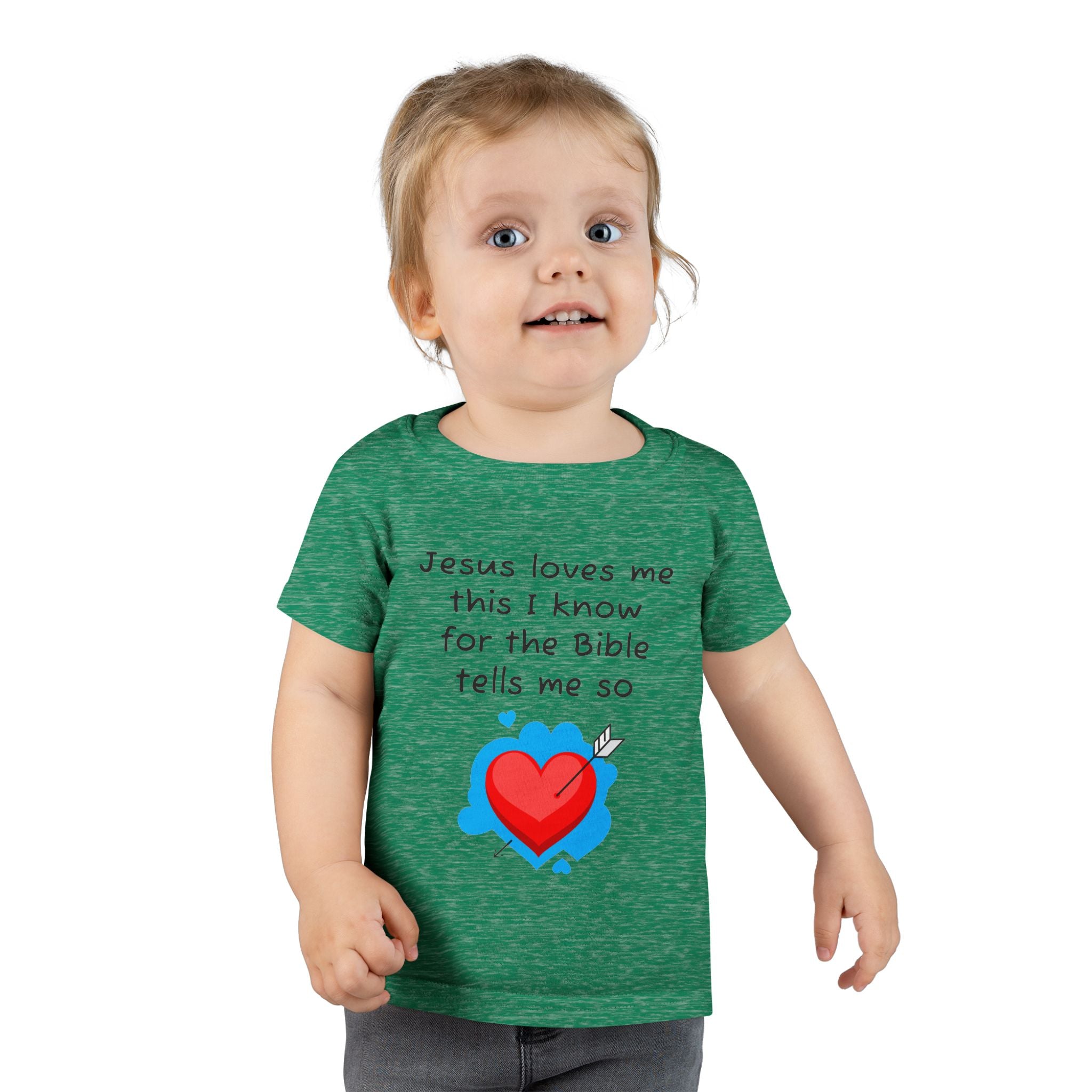 Jesus Loves Me Toddler T-Shirt, Cute Christian Kids Tee, Faith-Based Gift, Baby Baptism, Bible Verse Shirt