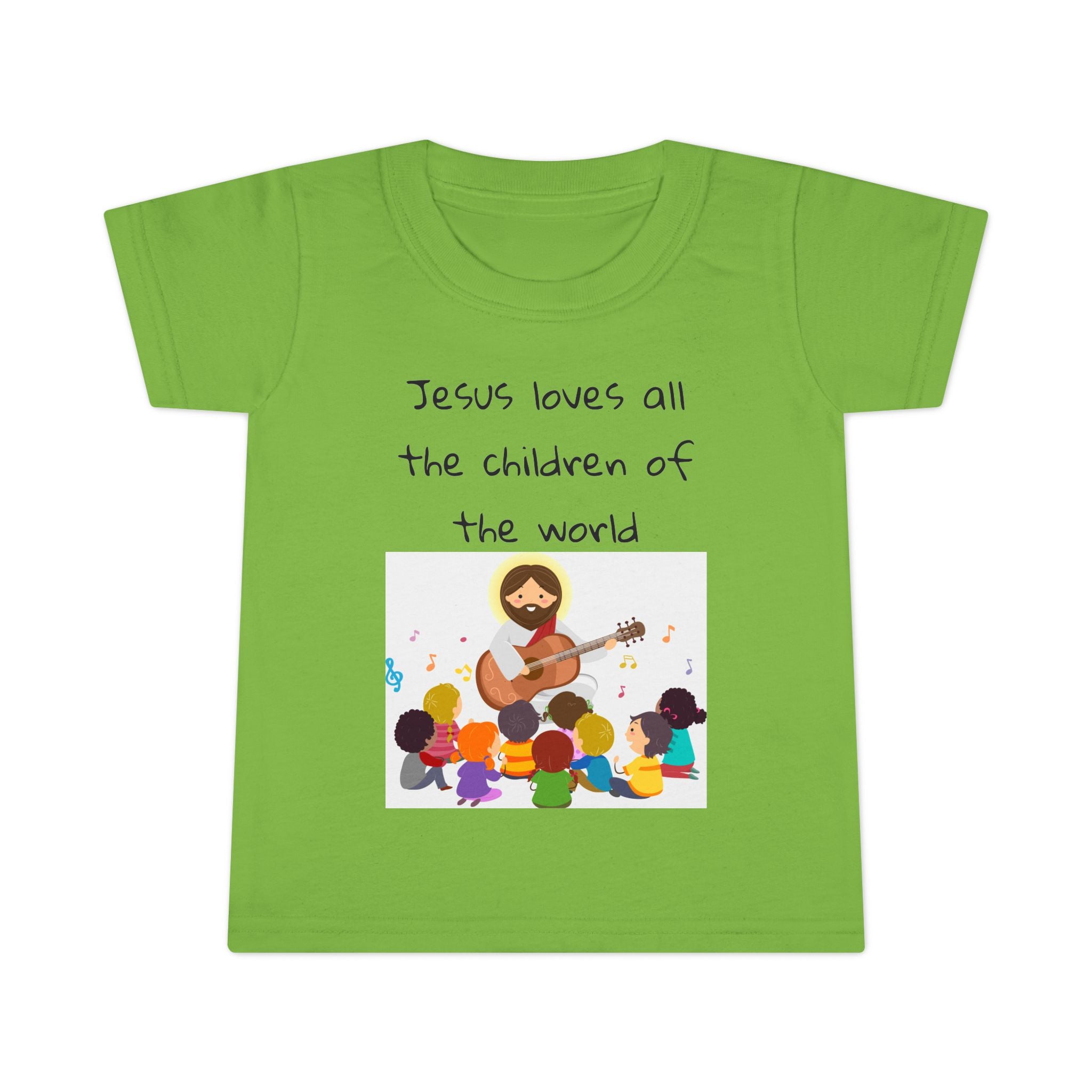 Jesus Loves All Children Toddler T-Shirt, Cute Kids Tee, Religious Gift, Christian Apparel, Baby Shower Gift, Faith-Based Toddler Top