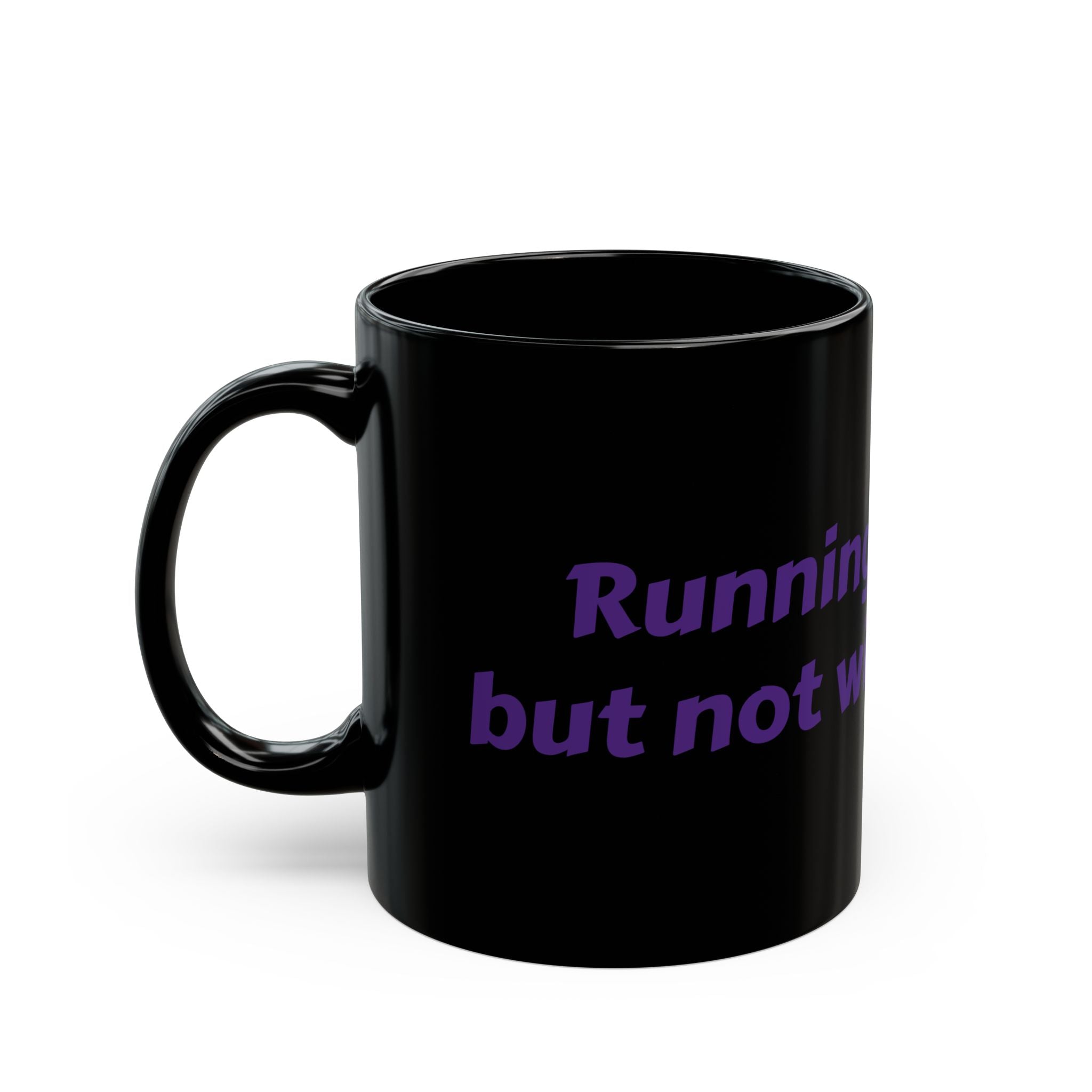 Inspirational Black Mug - Running Motivation Coffee Cup for Athletes, Fitness Enthusiasts, Gift Idea for Runners, Exercise, Workout, Sports