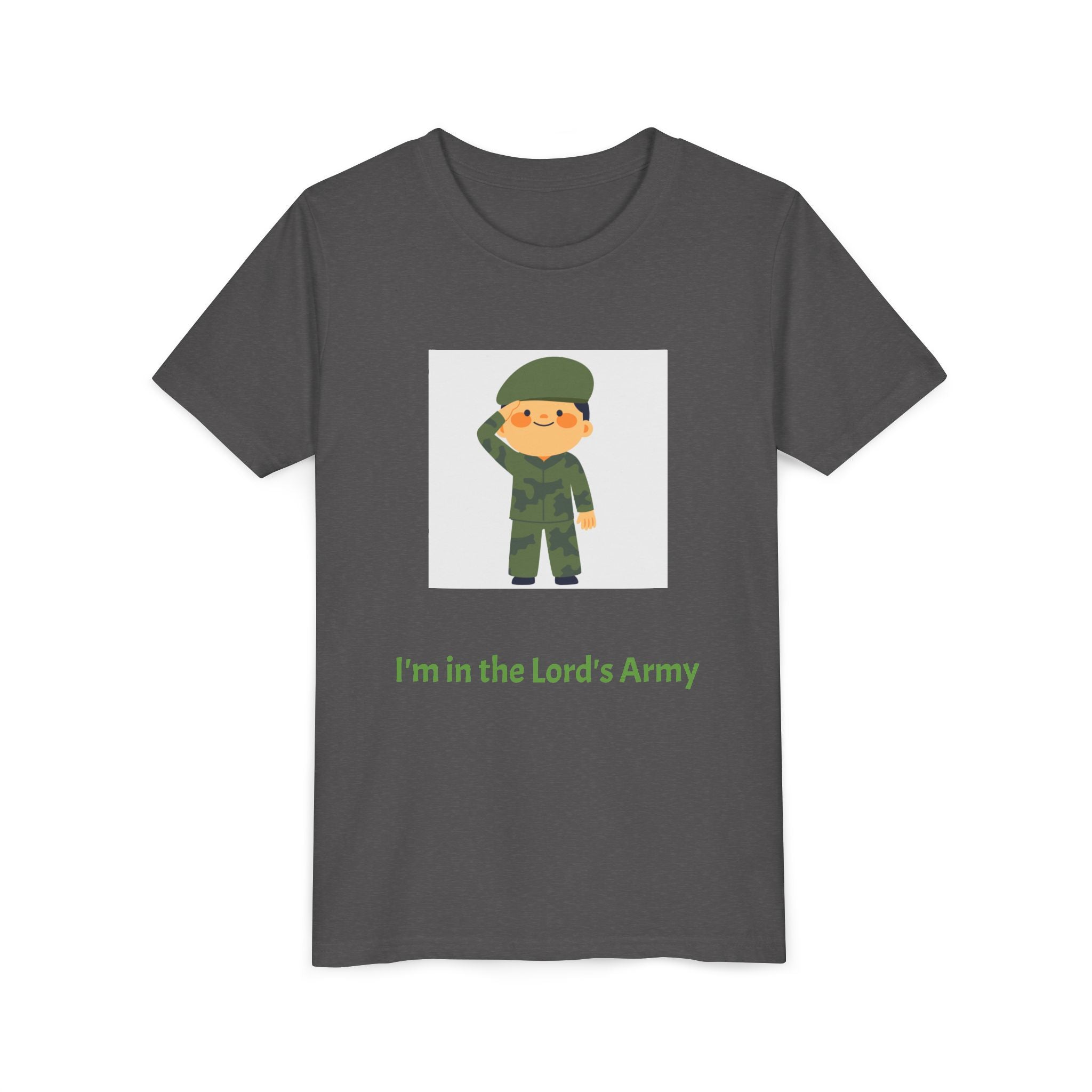 Youth Army Tee - I'm in the Lord's Army, Christian Youth Shirt, Kids Faith T-Shirt, Religious Gift, Church Camp Apparel