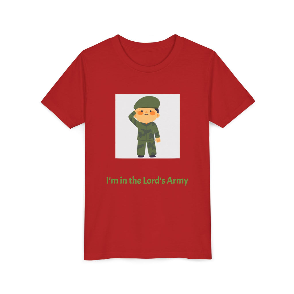 Youth Army Tee - I'm in the Lord's Army, Christian Youth Shirt, Kids Faith T-Shirt, Religious Gift, Church Camp Apparel