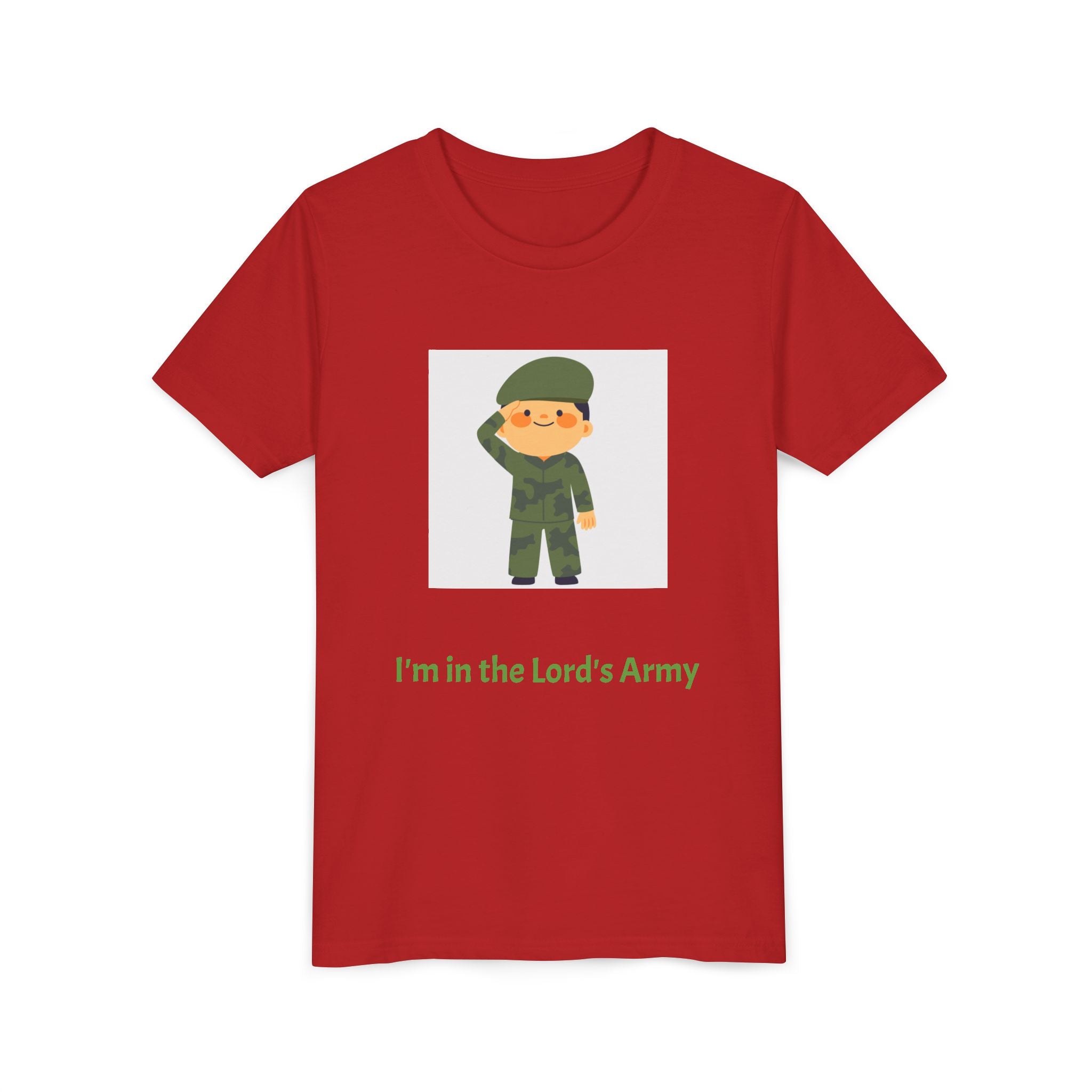 Youth Army Tee - I'm in the Lord's Army, Christian Youth Shirt, Kids Faith T-Shirt, Religious Gift, Church Camp Apparel